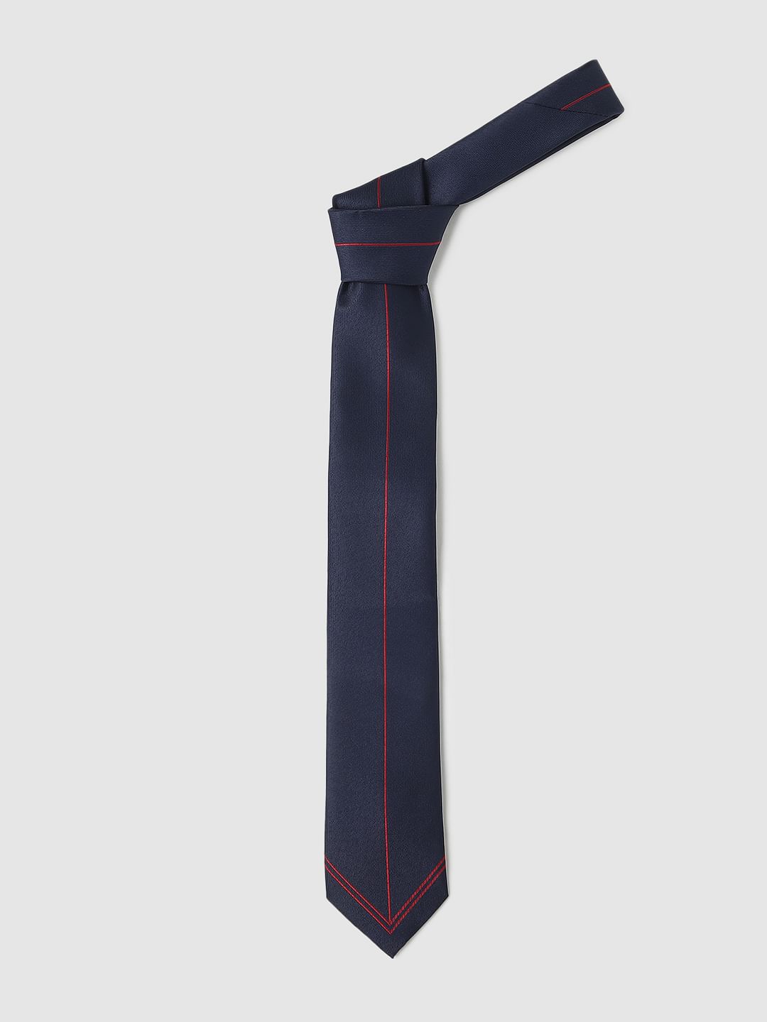 Navy Blue Striped Tie
