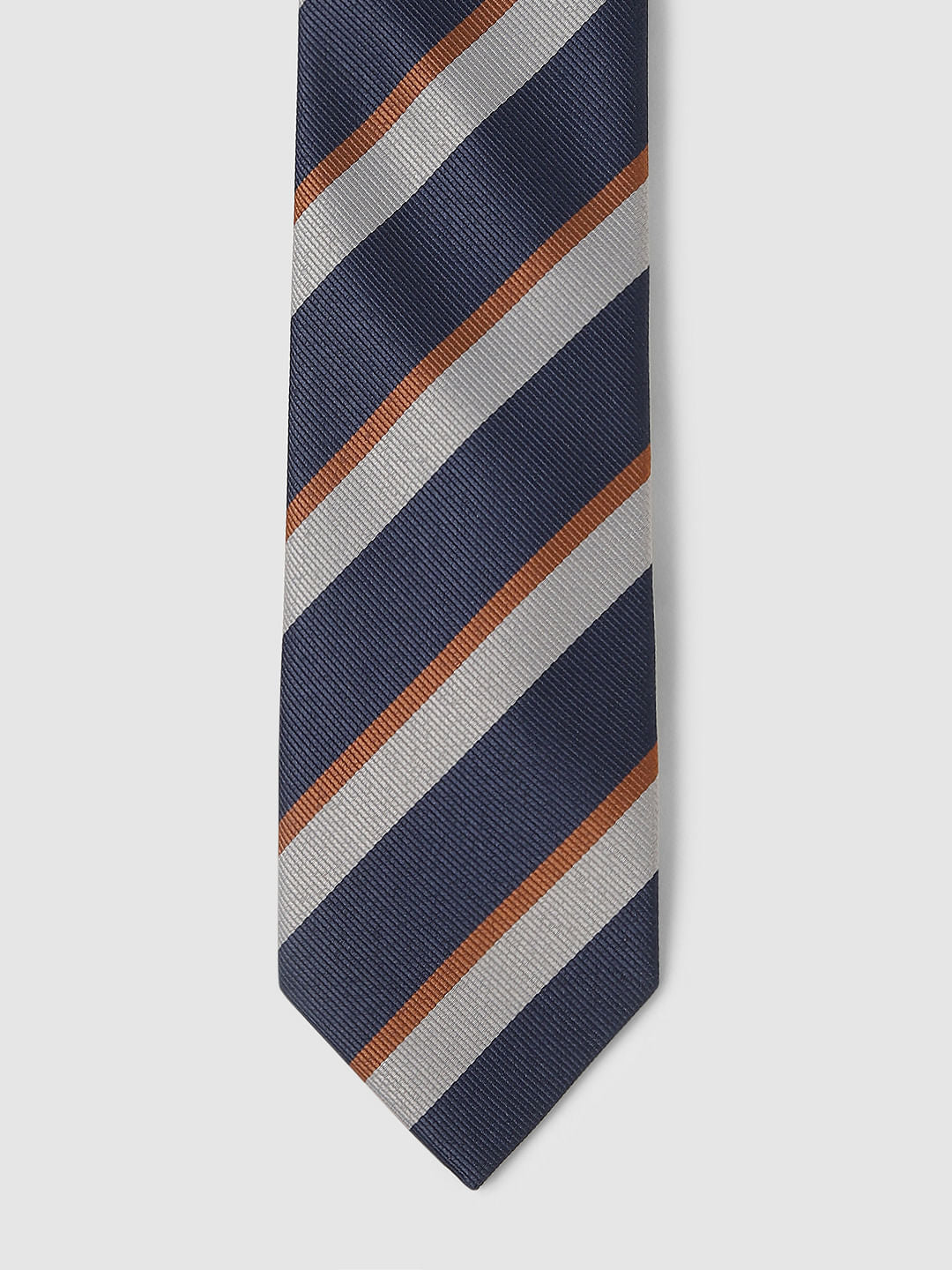 Navy Blue Striped Tie