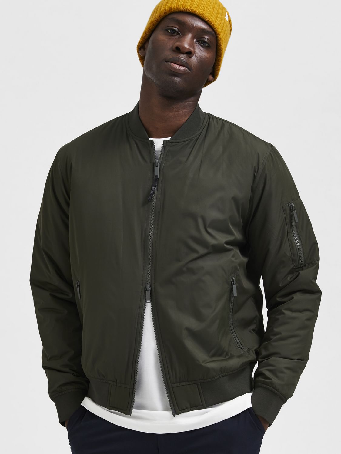 Dark Green Bomber Jacket