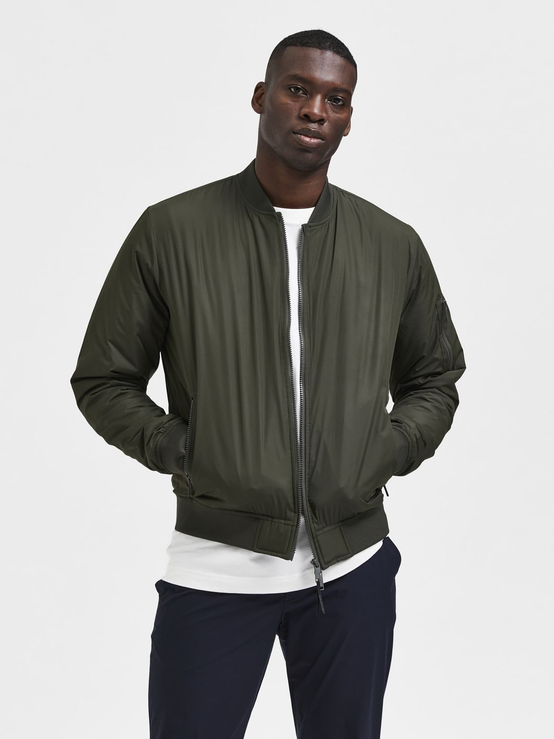 Dark Green Bomber Jacket