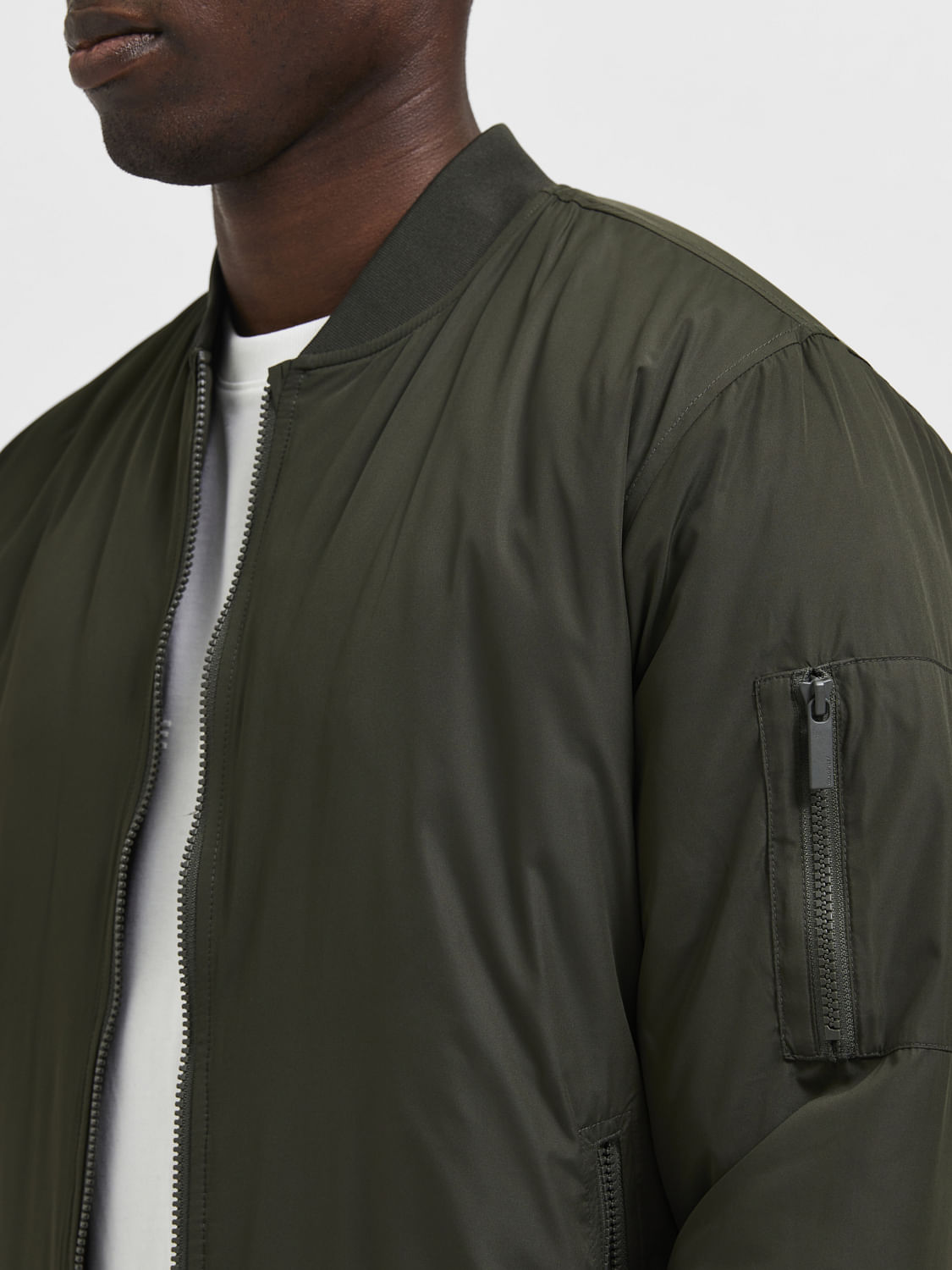 Dark Green Bomber Jacket
