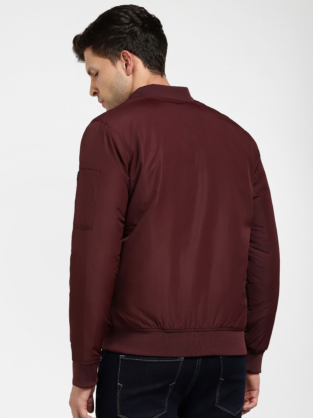 Burgundy Bomber Jacket