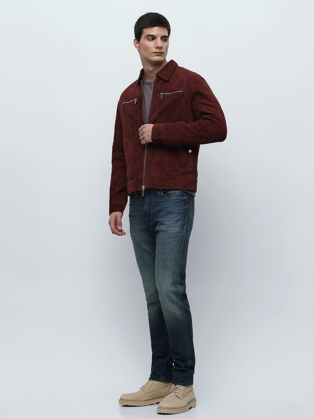 Maroon Suede Jacket
