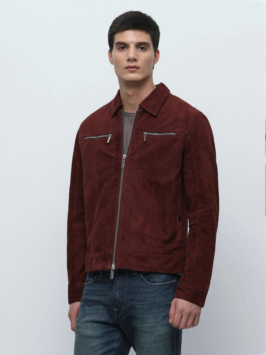 Maroon Suede Jacket