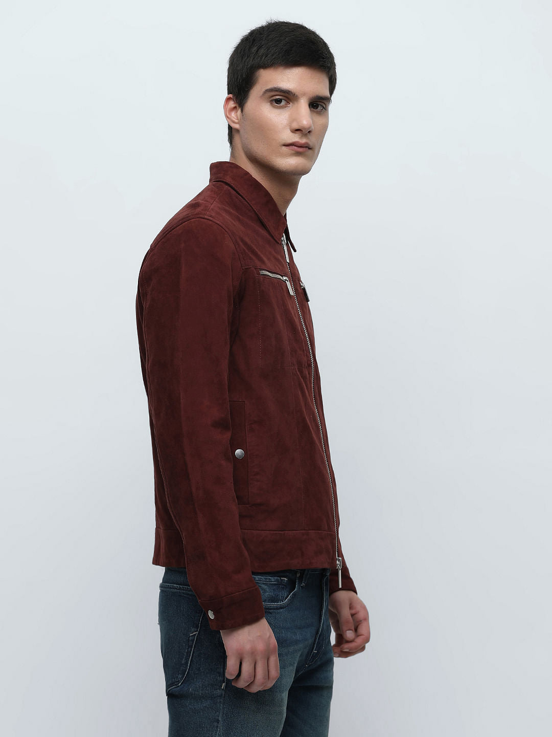 Maroon Suede Jacket