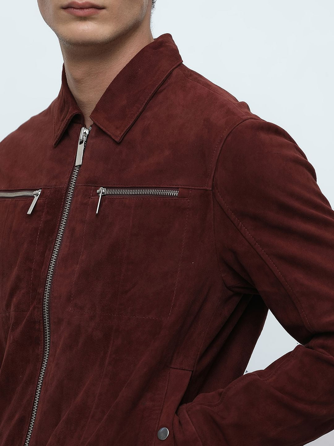 Maroon Suede Jacket