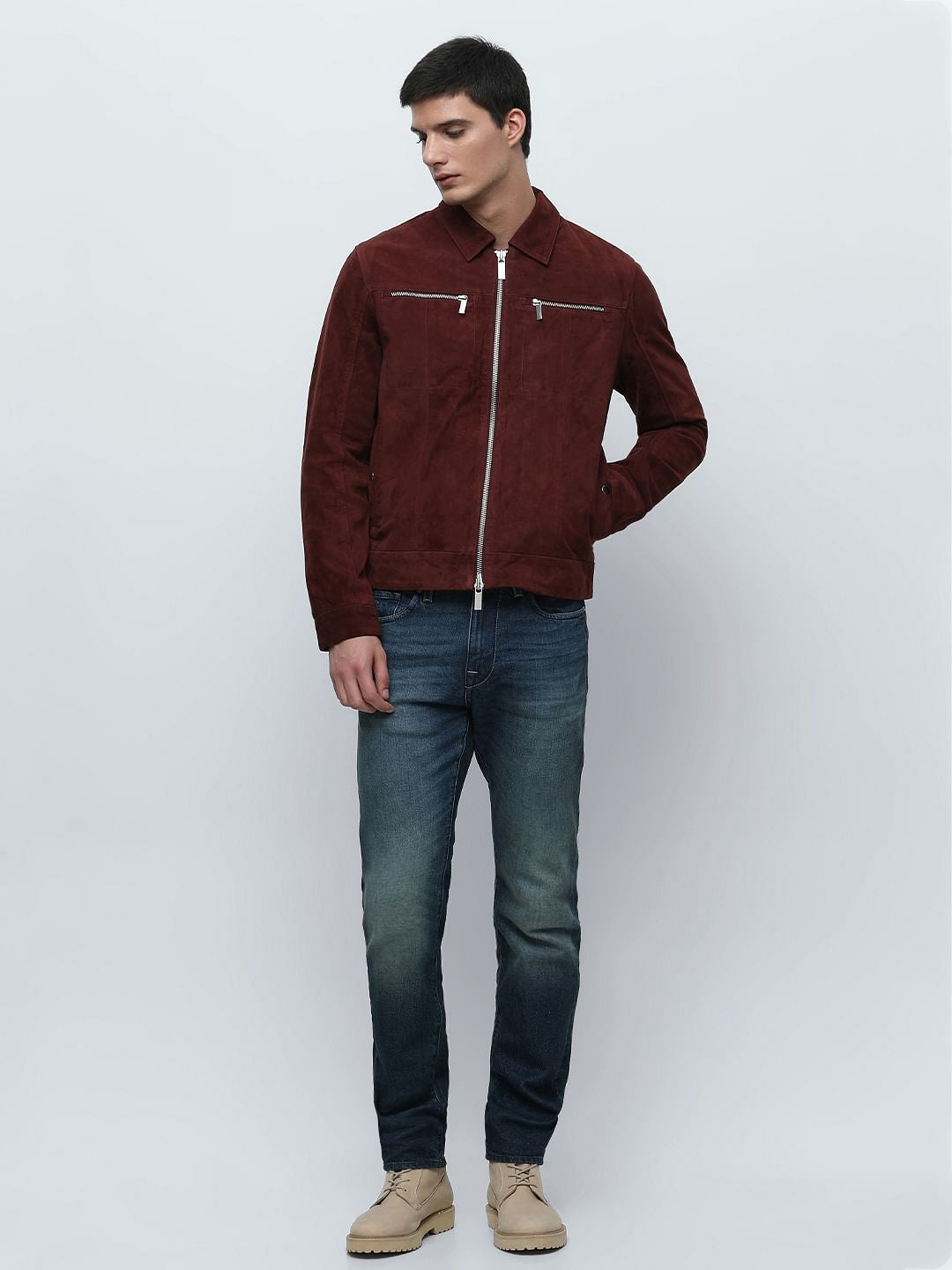Maroon Suede Jacket