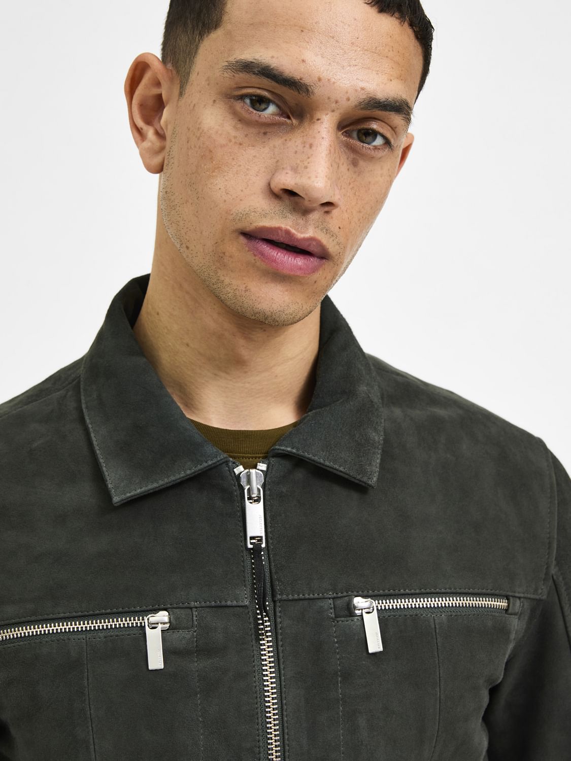 Dark Green Suede Jacket