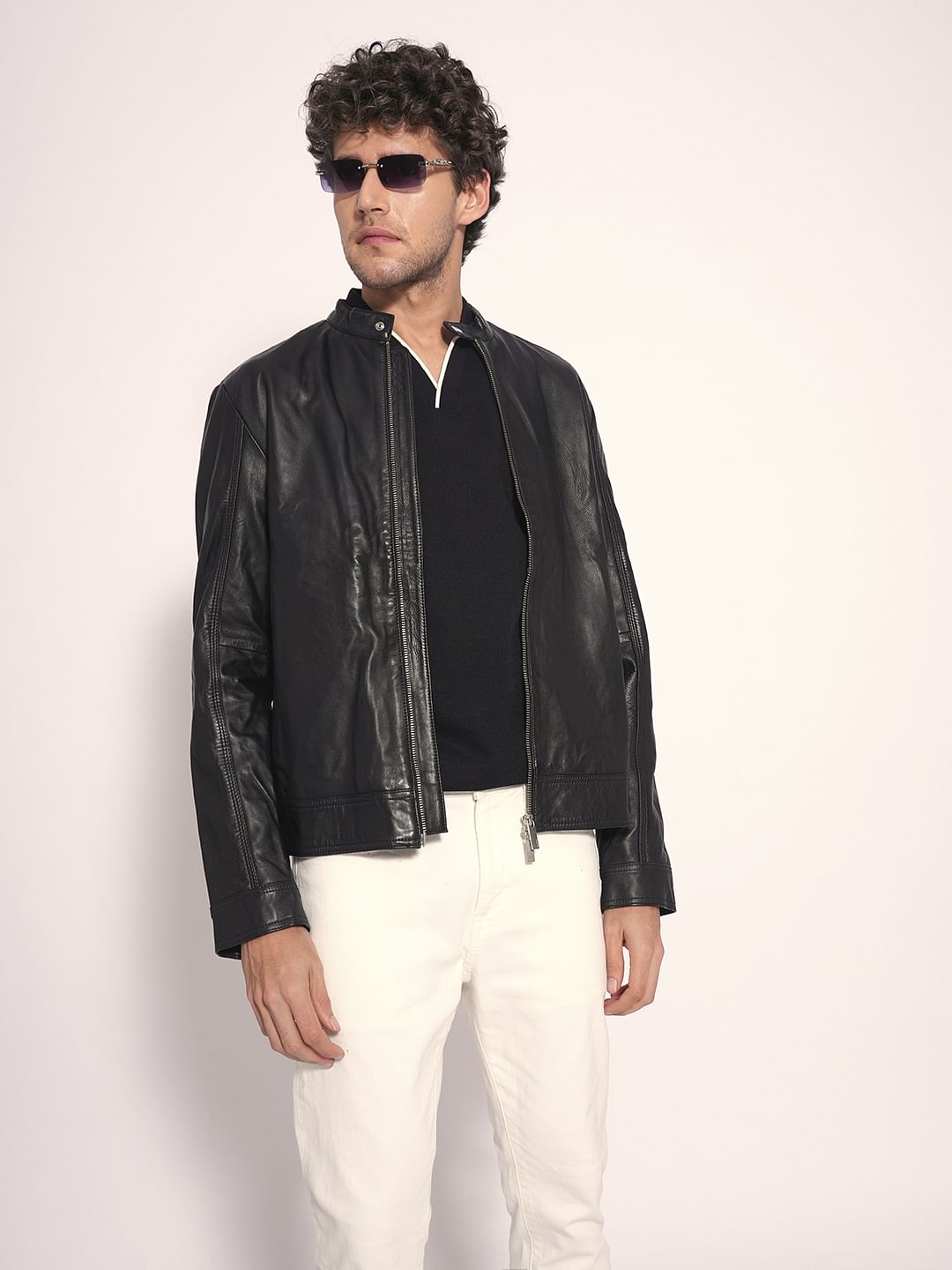 Black Split Neck Polo