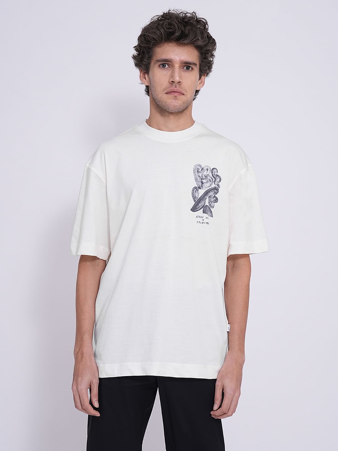 White Printed Organic Cotton T-Shirt