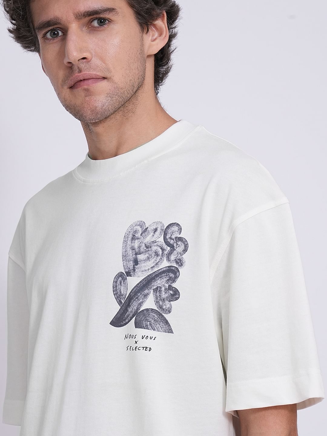 White Printed Organic Cotton T-Shirt