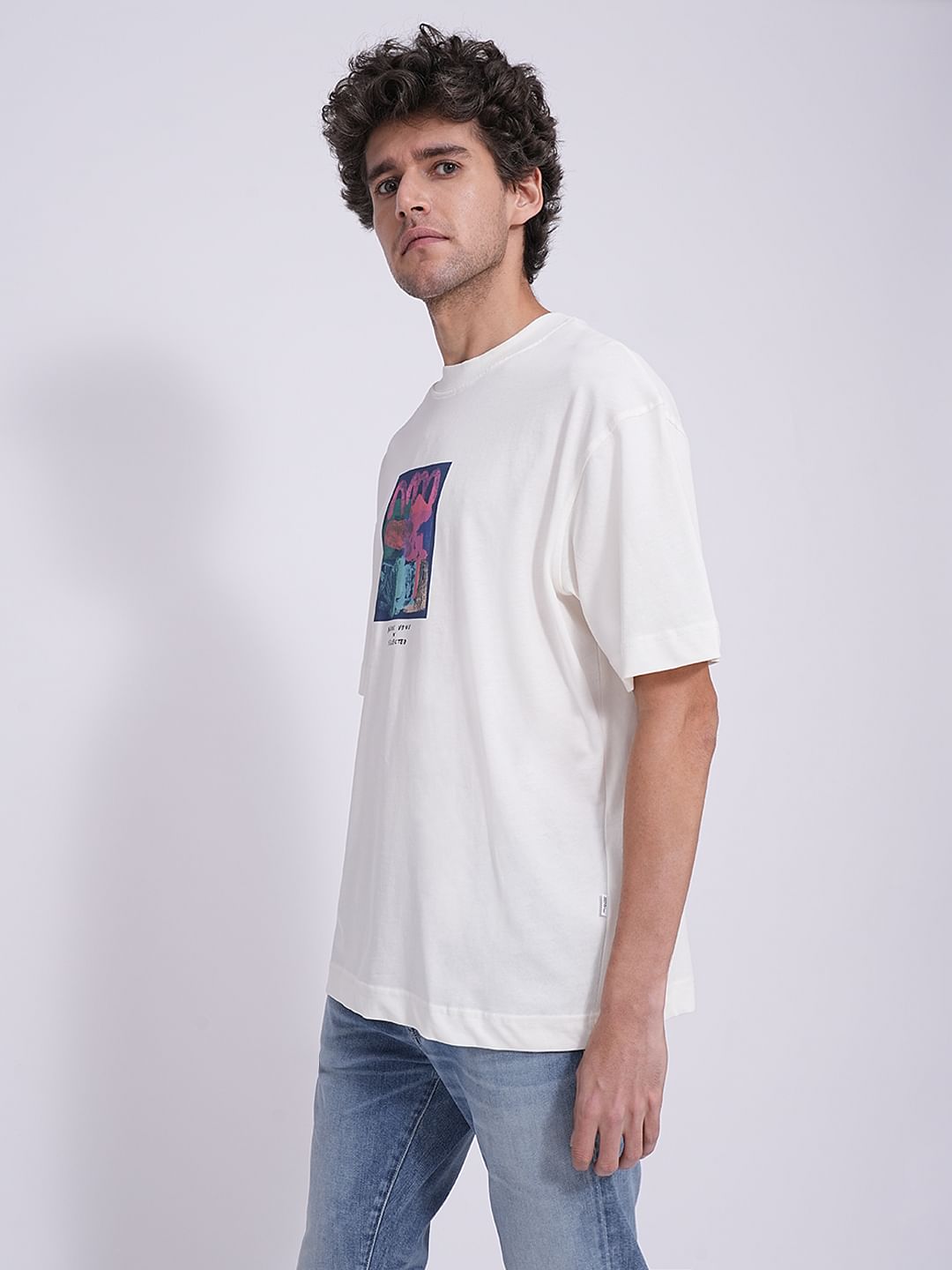 White Printed Organic Cotton T-Shirt