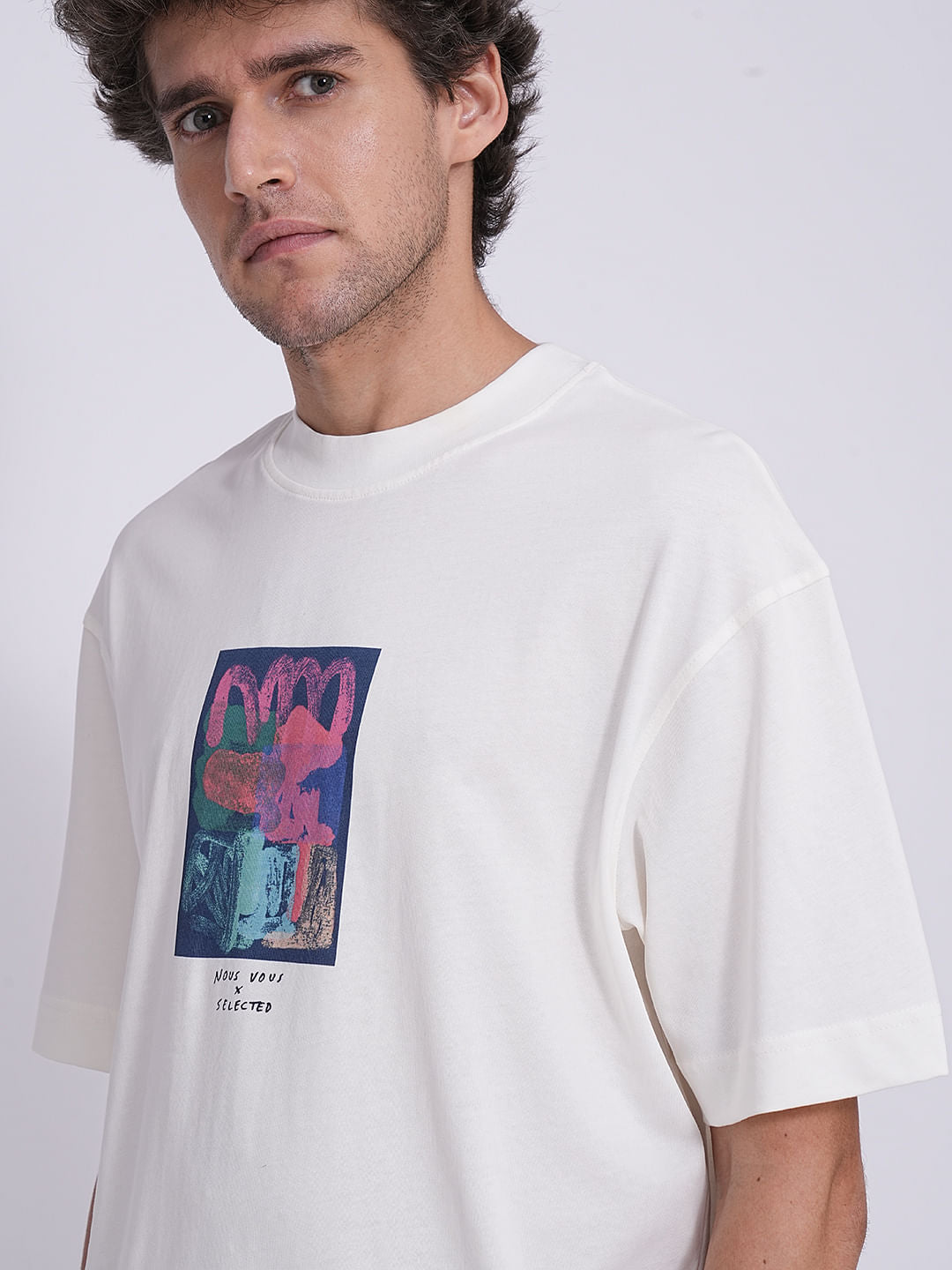 White Printed Organic Cotton T-Shirt