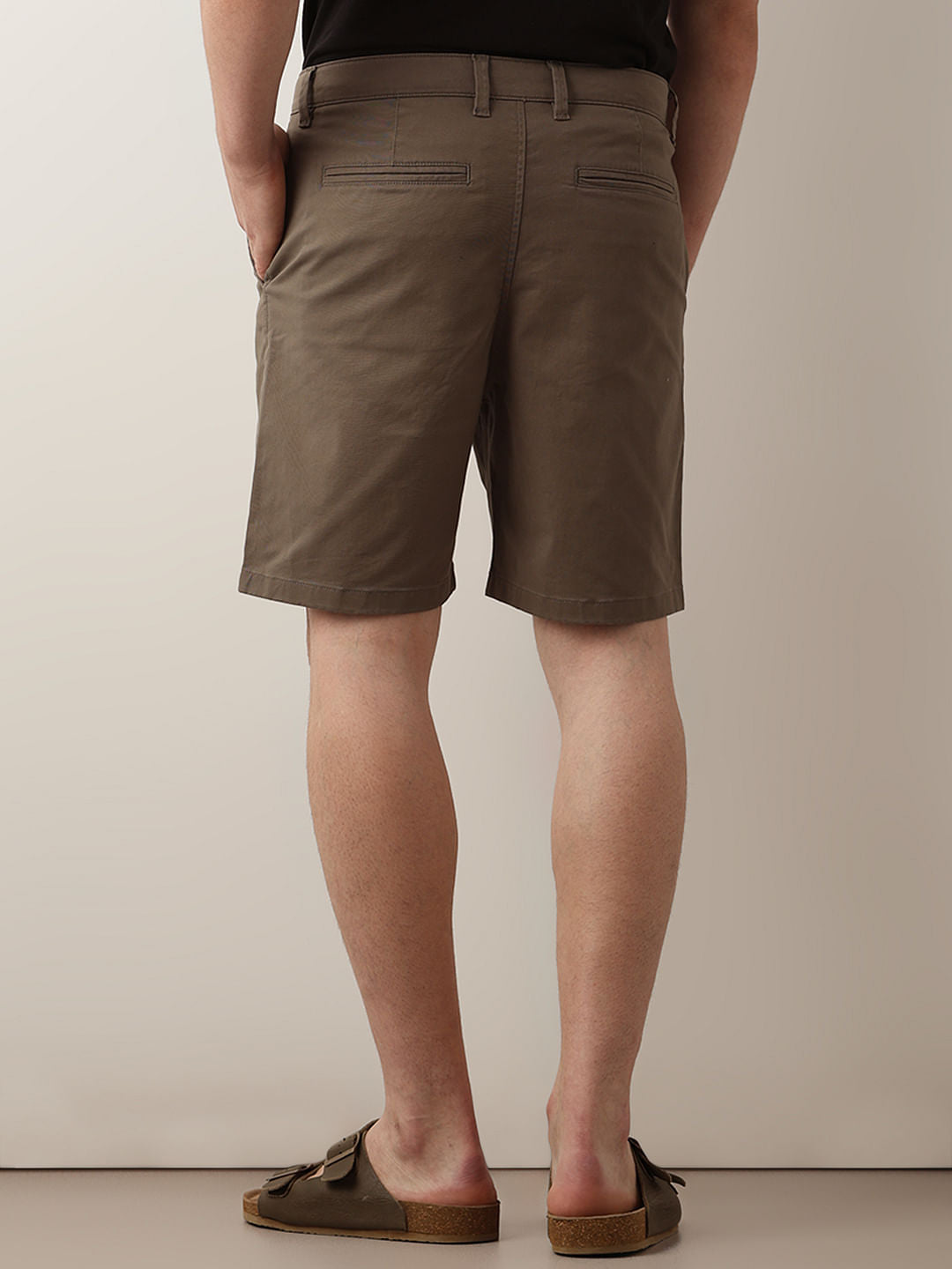 Olive Mid Rise Chino Shorts
