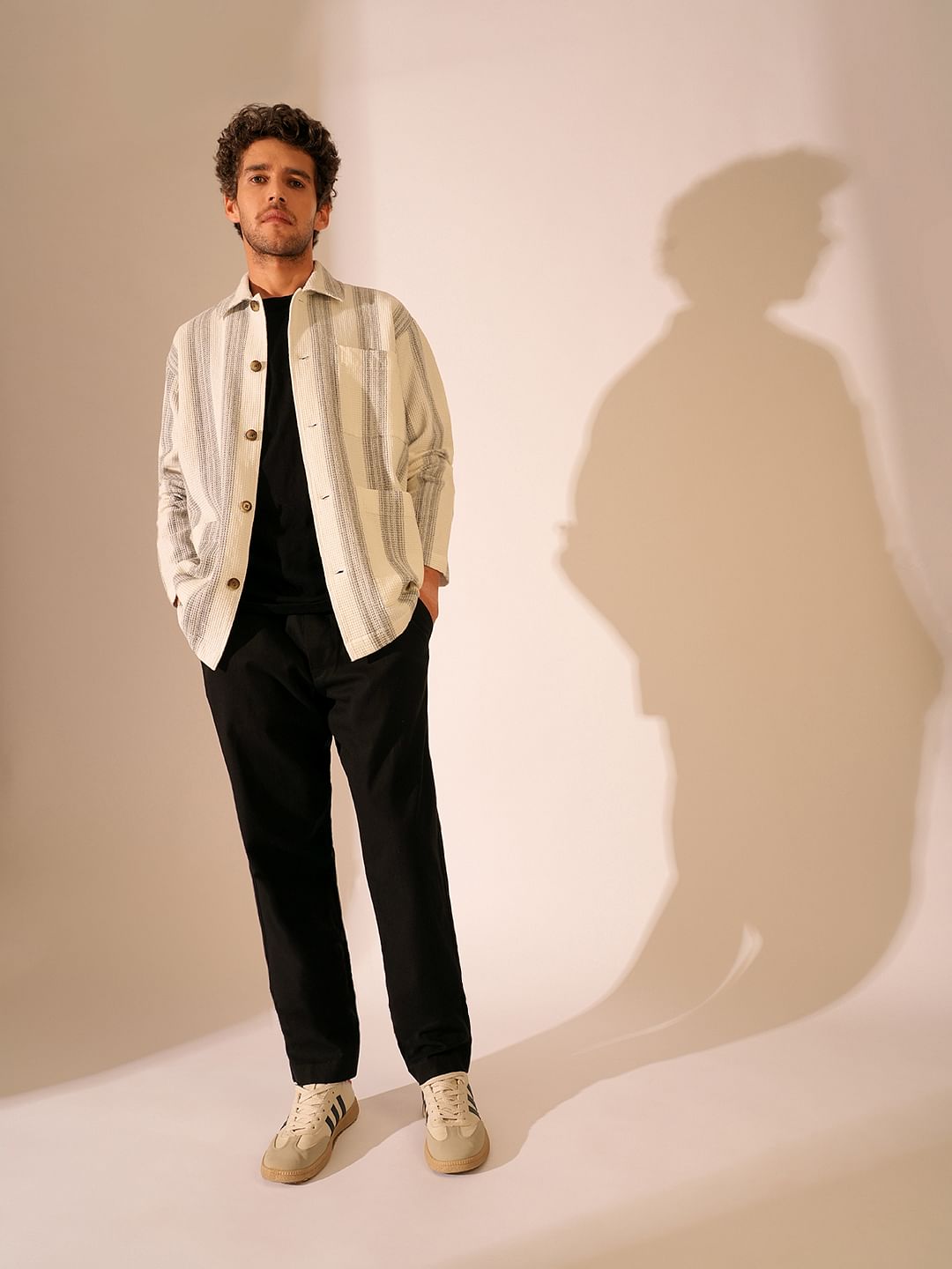 Black Regular Fit Casual Pants