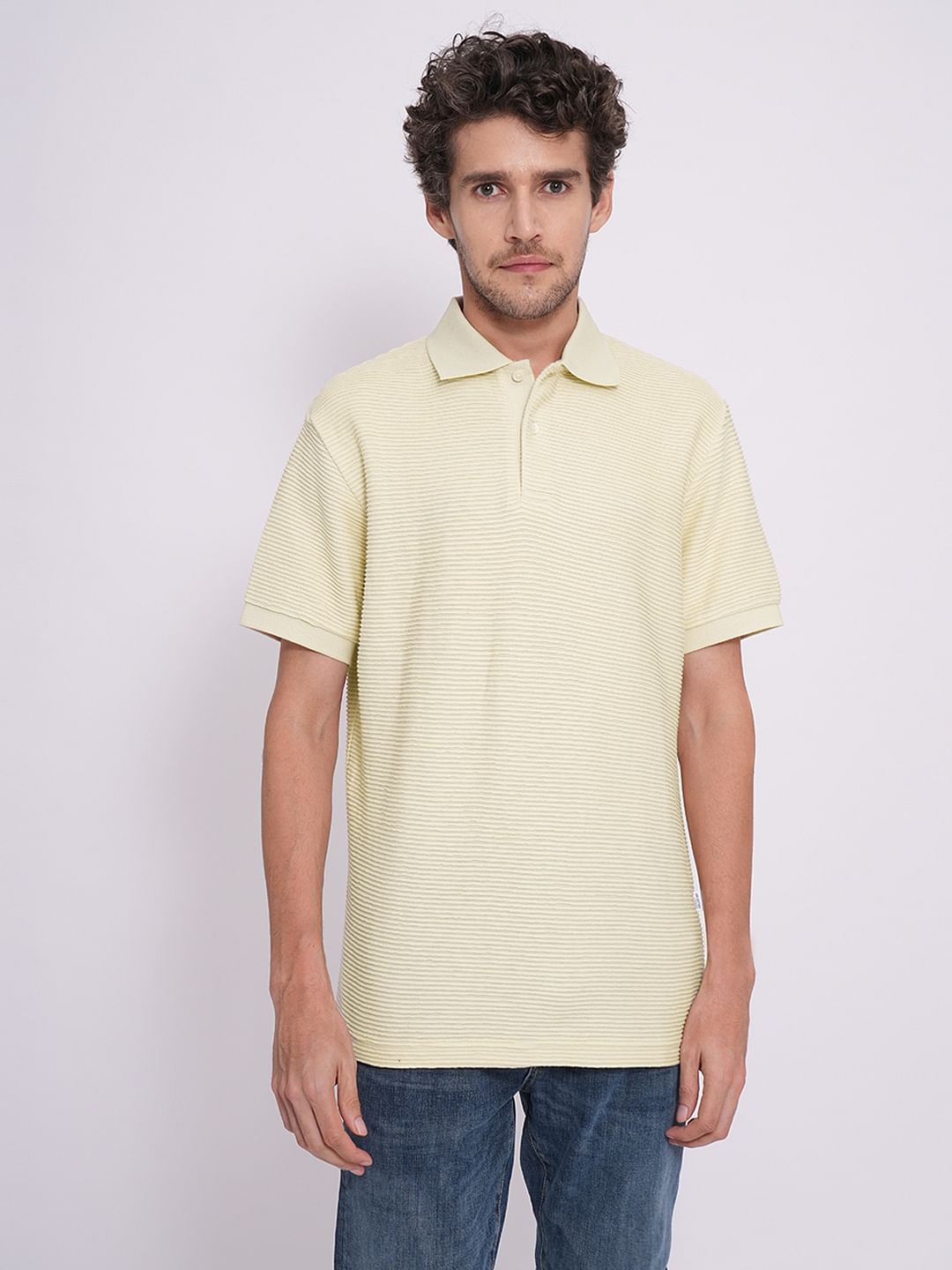 Beige Organic Cotton Structured Polo