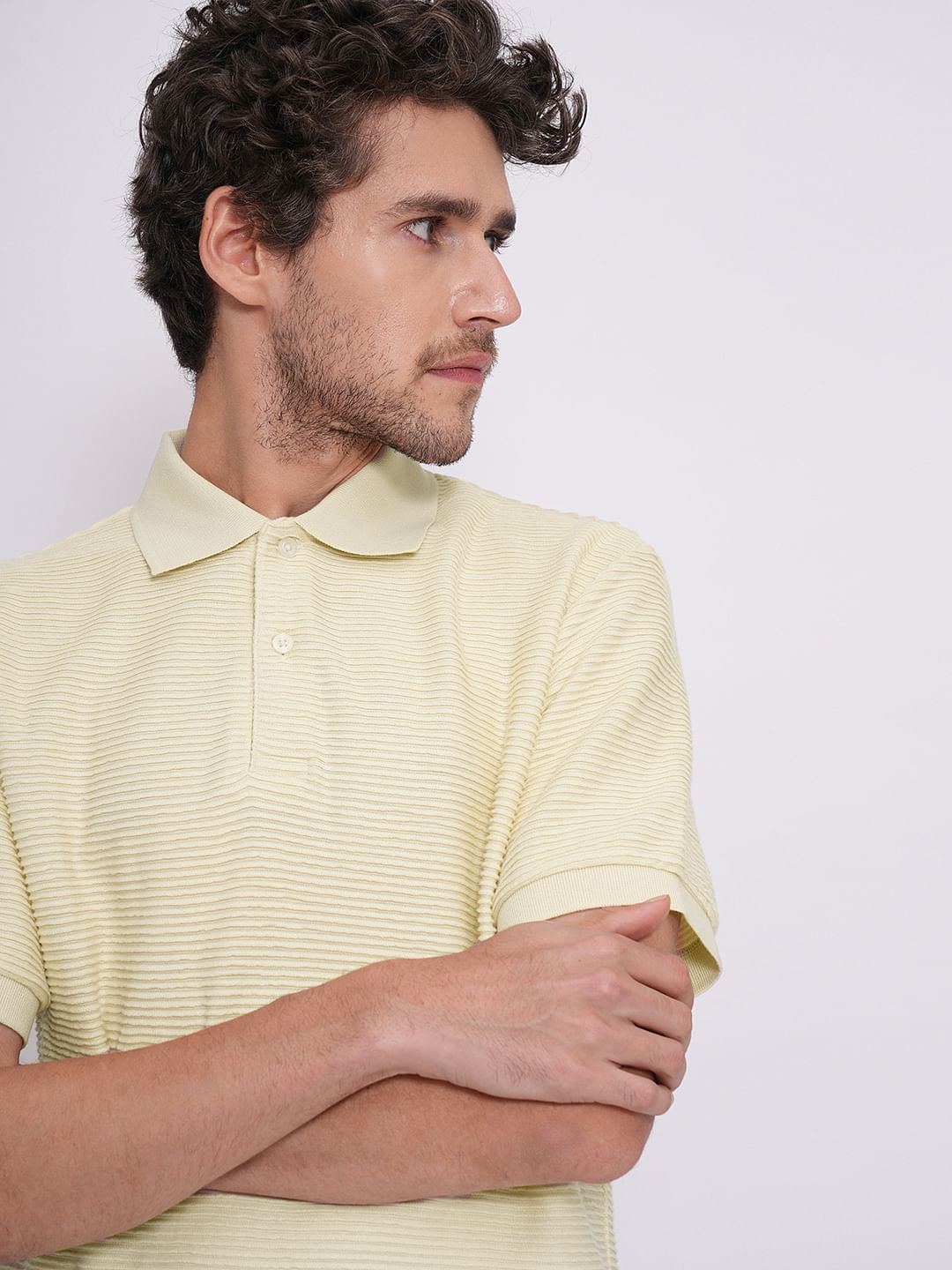 Beige Organic Cotton Structured Polo