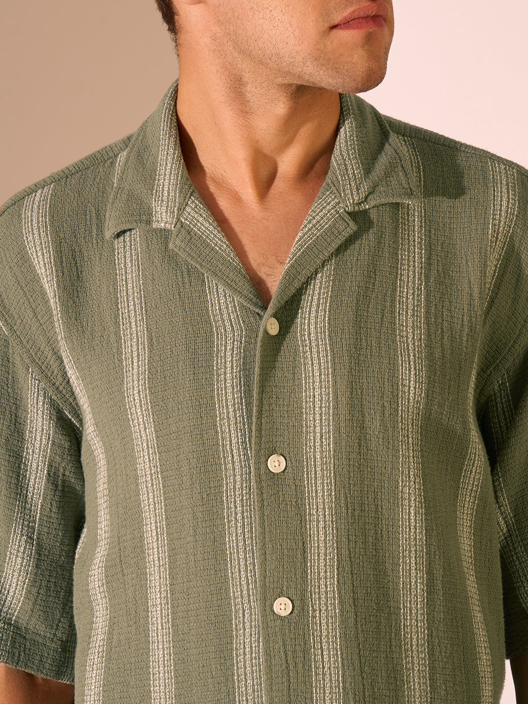 Organic Cotton Cuban Collar Shirt