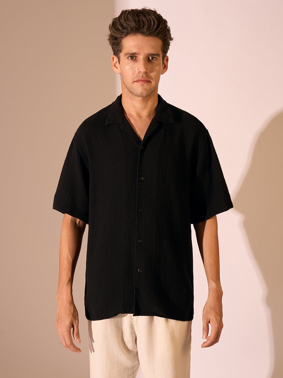 Organic Cotton Cuban Collar Shirt