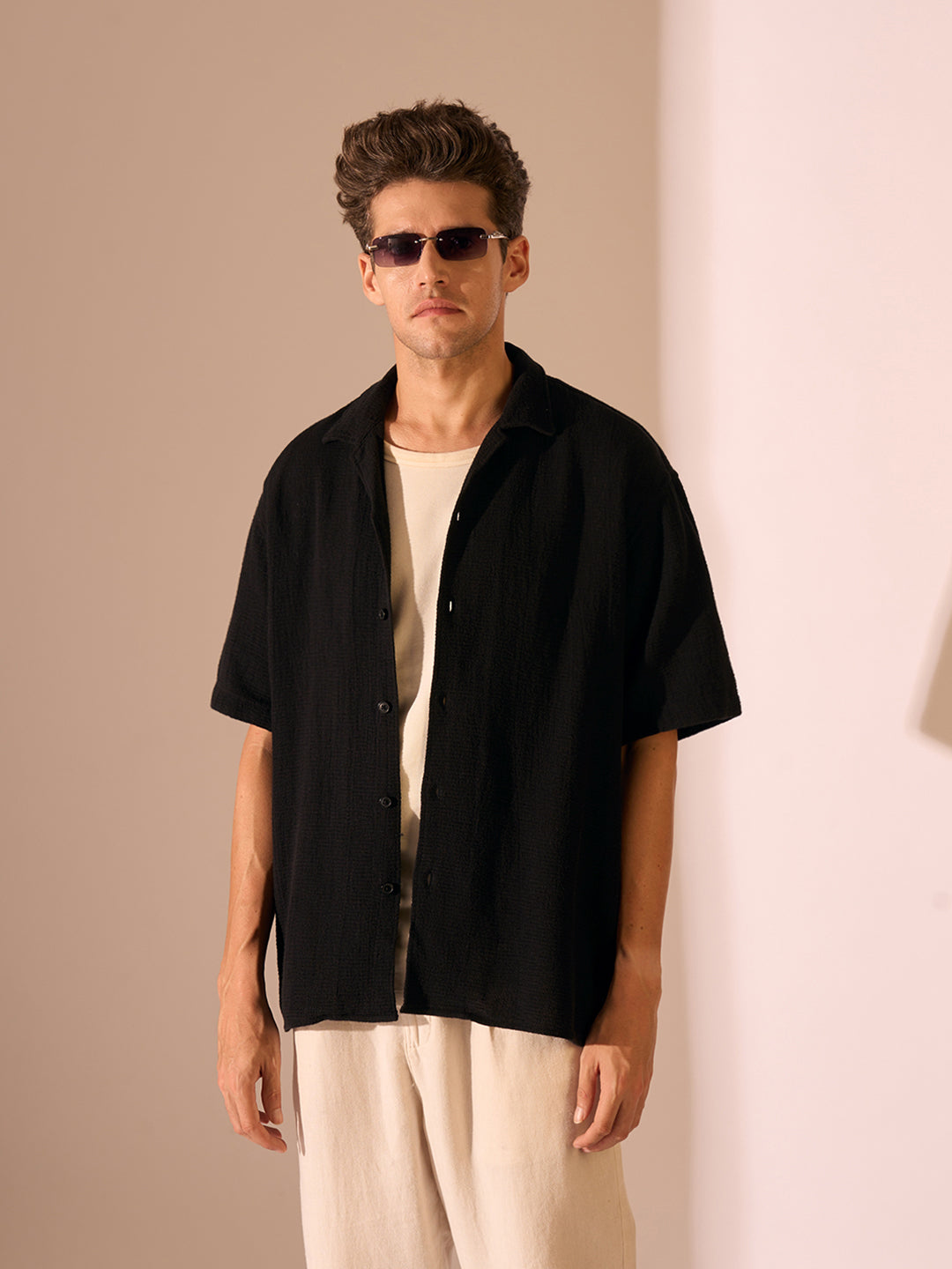 Organic Cotton Cuban Collar Shirt