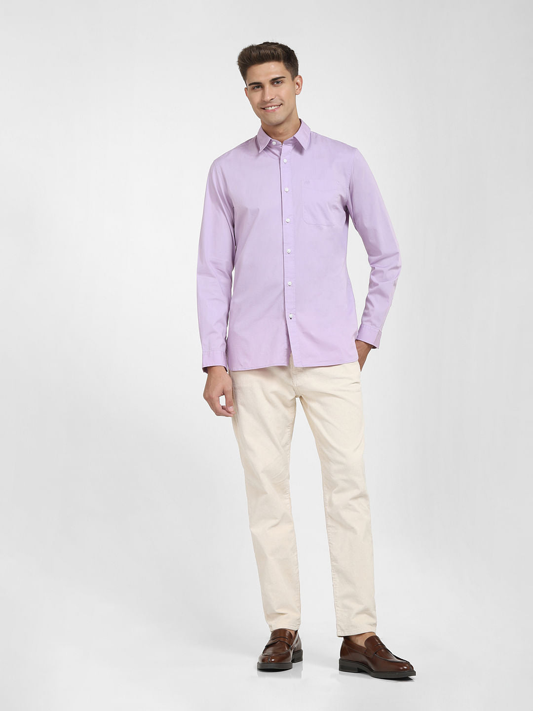 Lilac Formal Full Sleeves Shirt