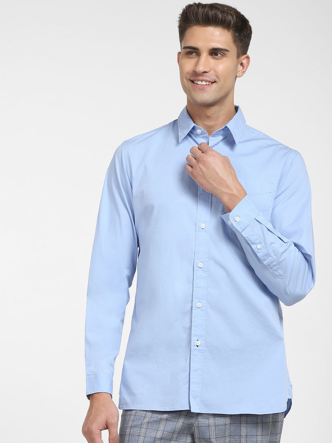 Light Blue Formal Full Sleeves Shirt