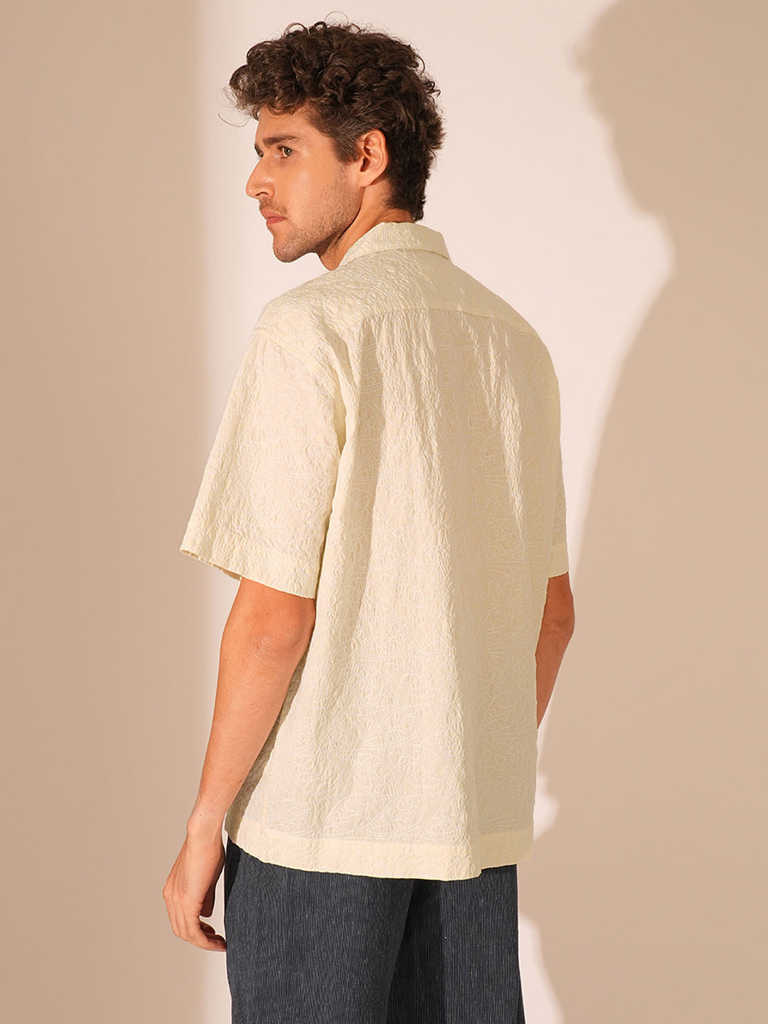 Beige Cotton Resort Shirt