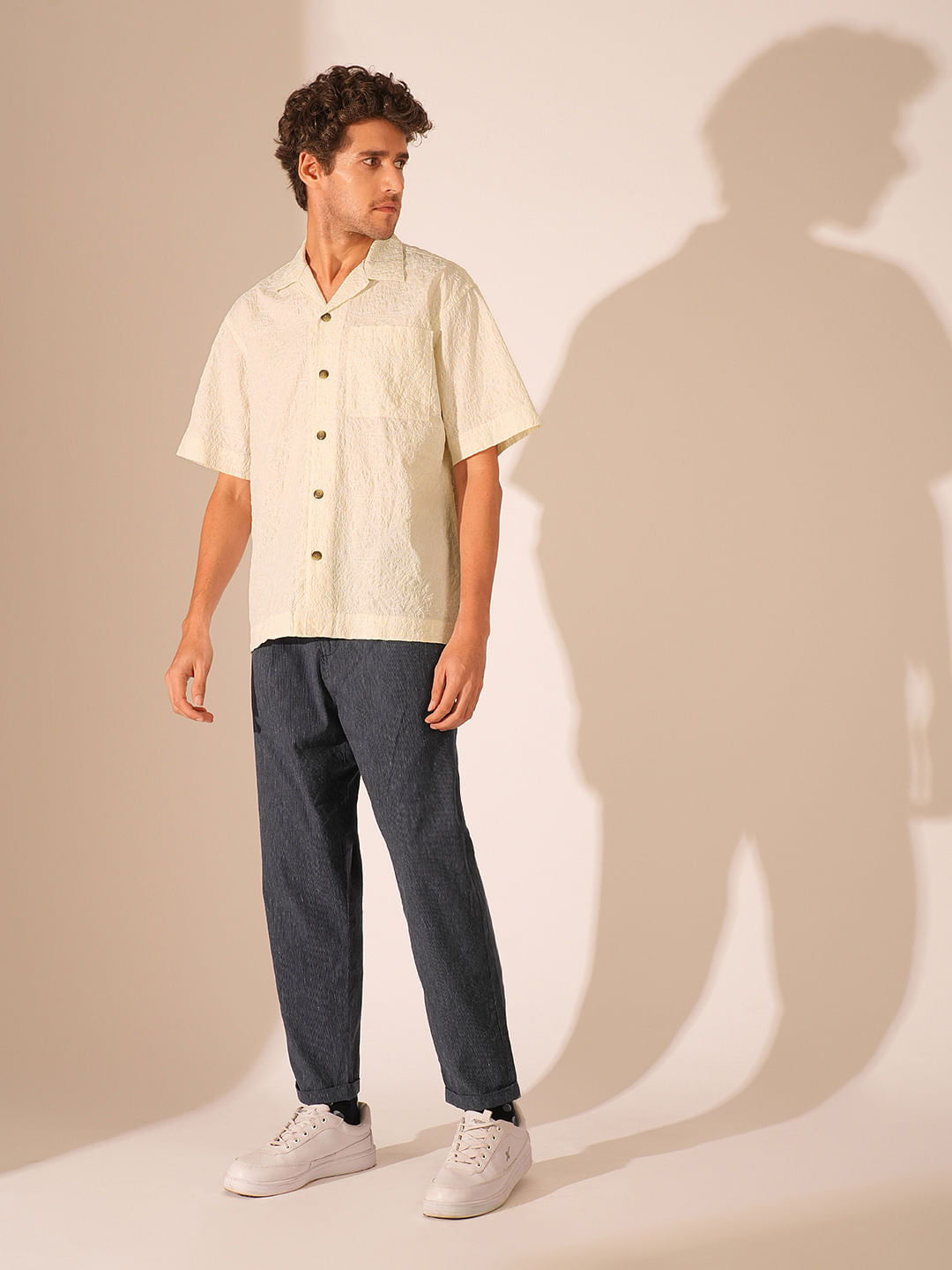 Beige Cotton Resort Shirt