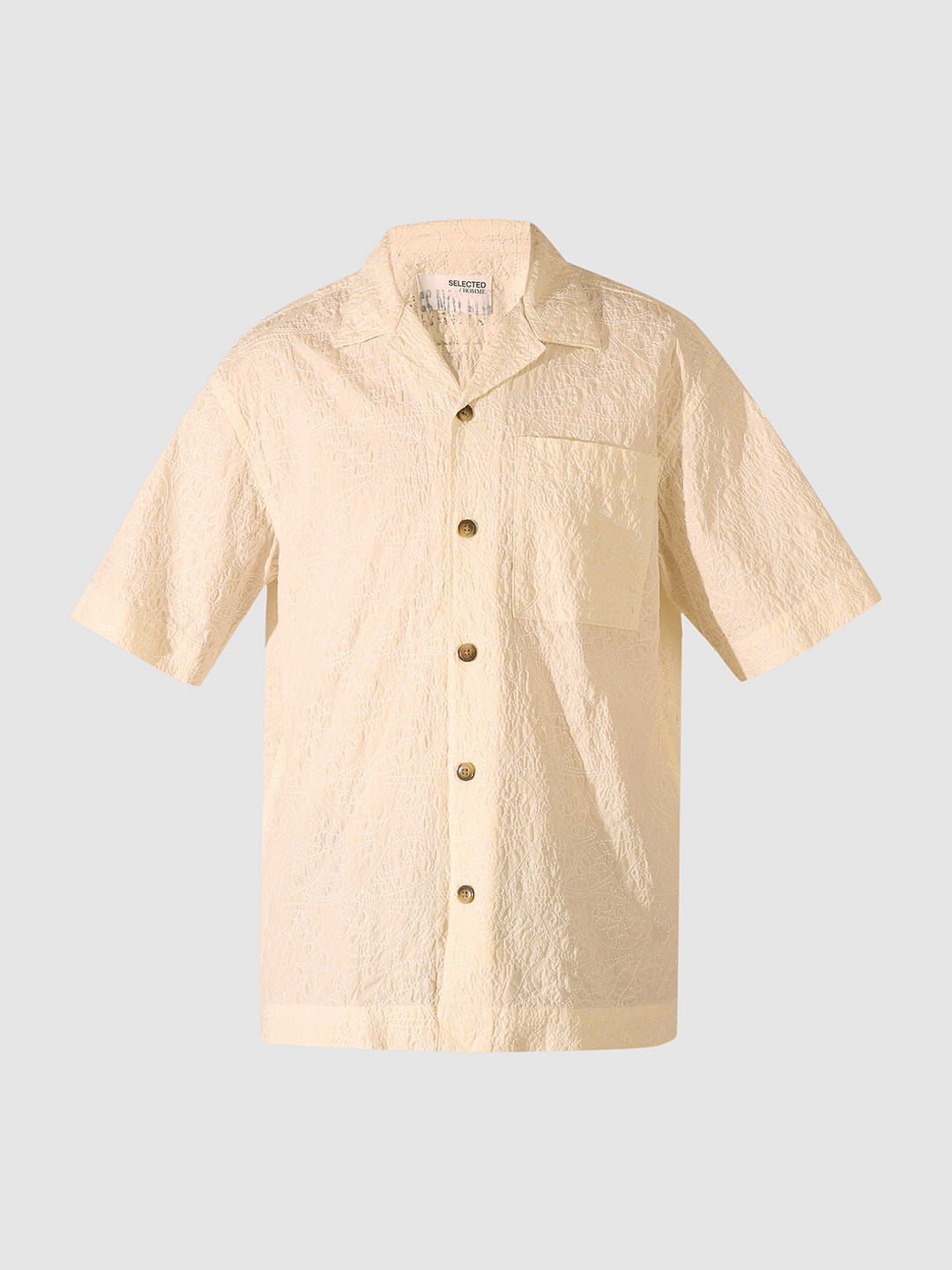 Beige Cotton Resort Shirt