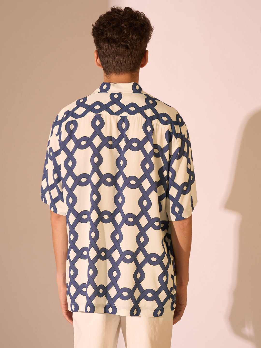 Printed Cuban Collar Shirt
