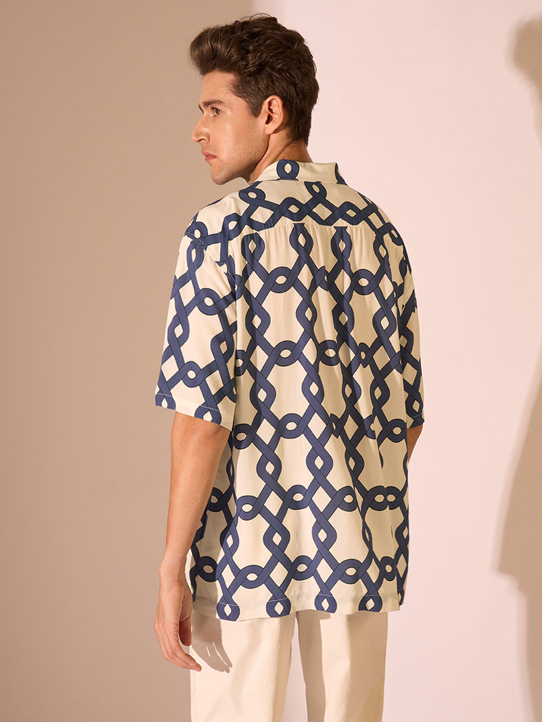 Printed Cuban Collar Shirt