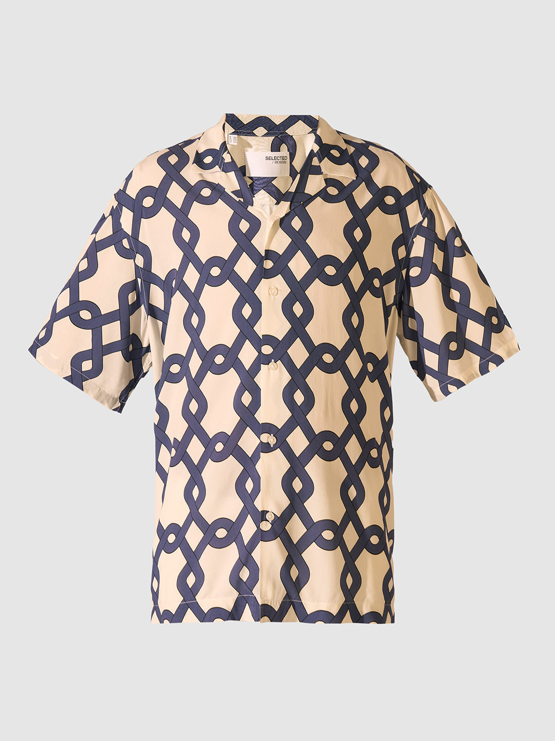 Printed Cuban Collar Shirt