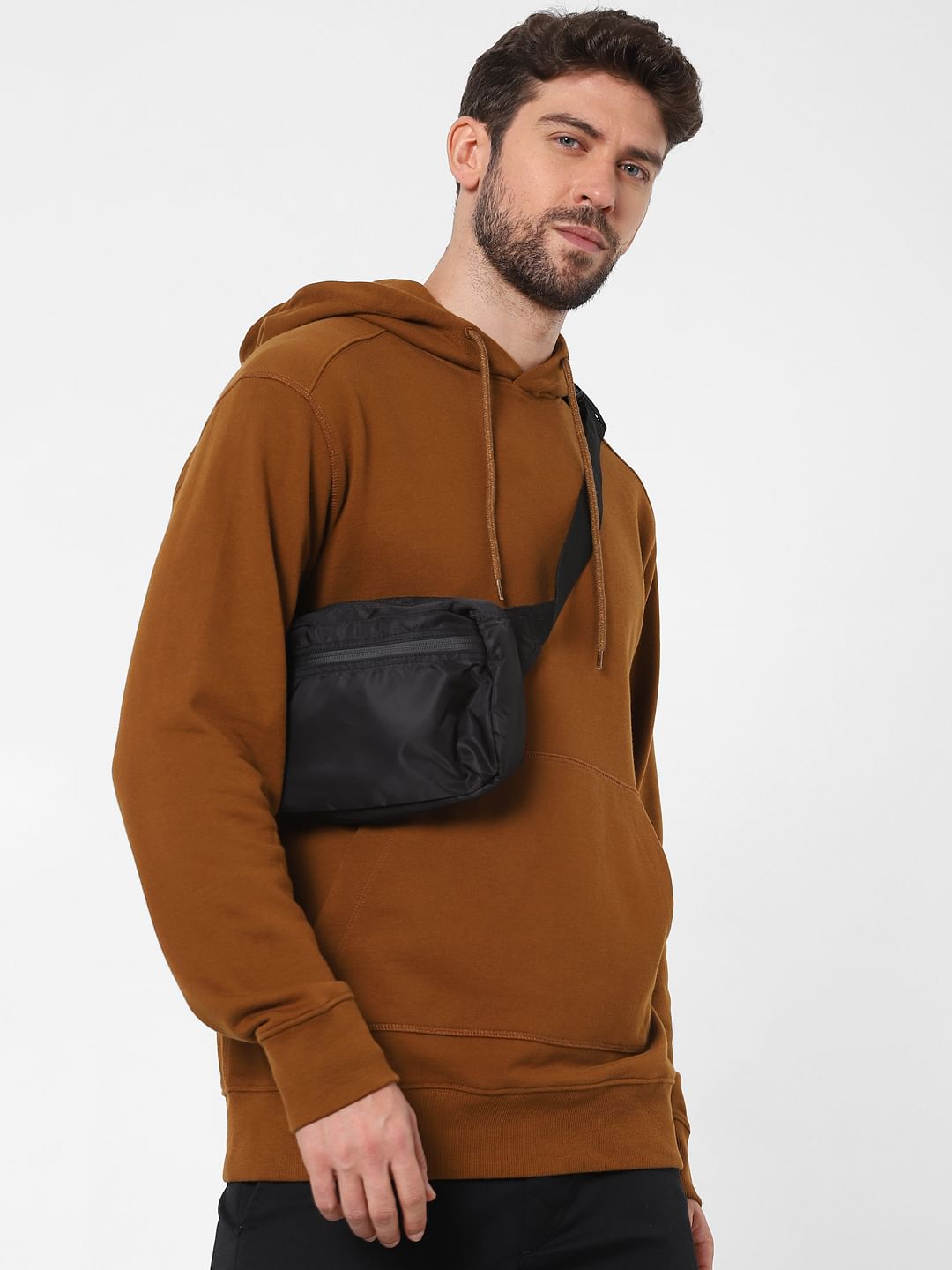 Brown Organic Cotton Hooded Sweatshirt