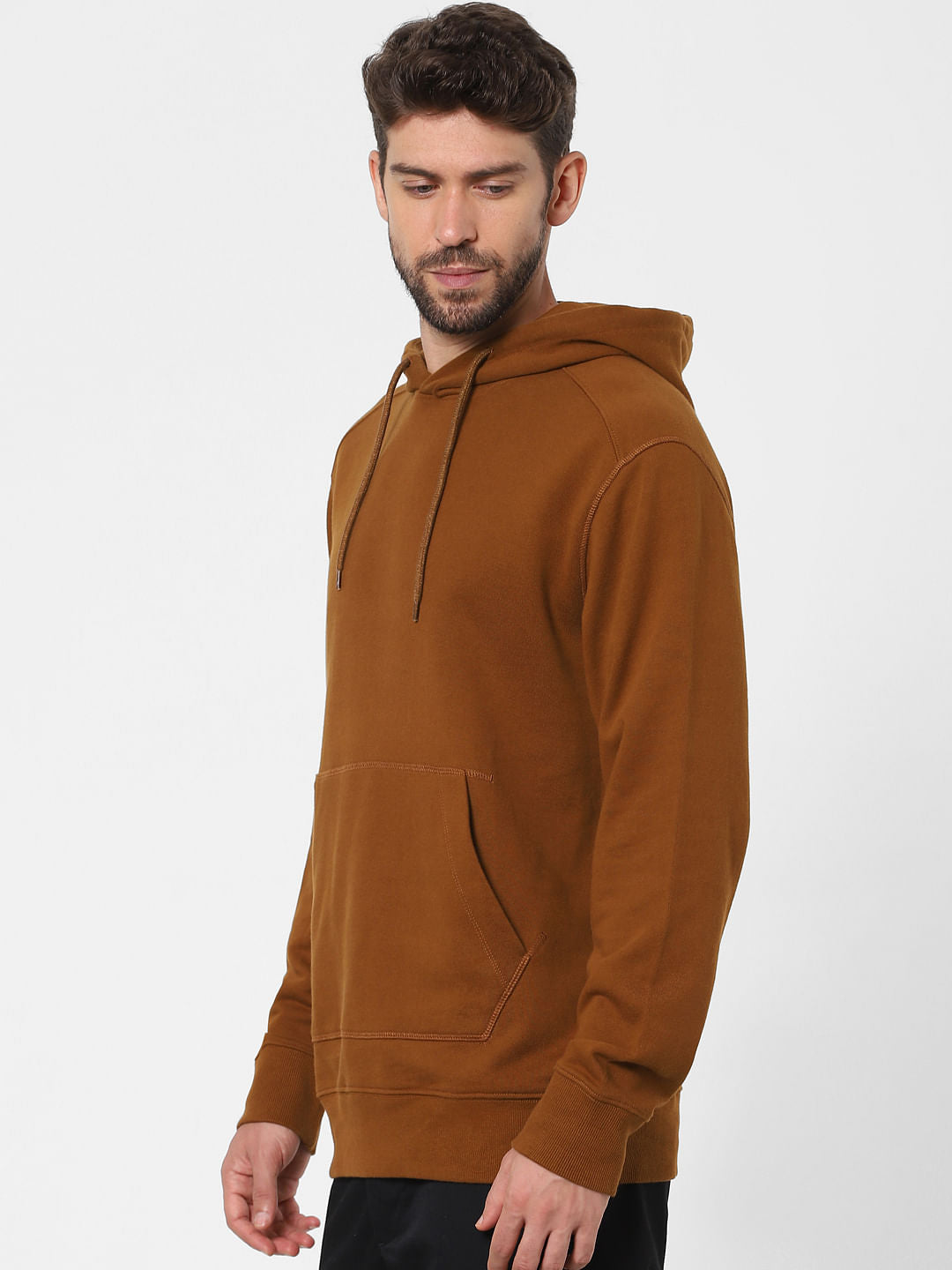Brown Organic Cotton Hooded Sweatshirt