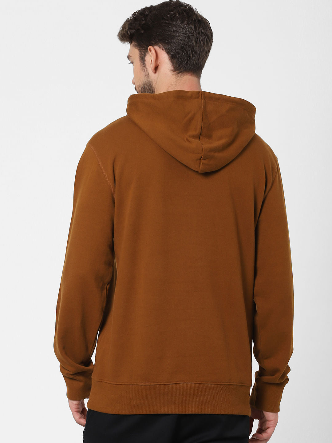 Brown Organic Cotton Hooded Sweatshirt
