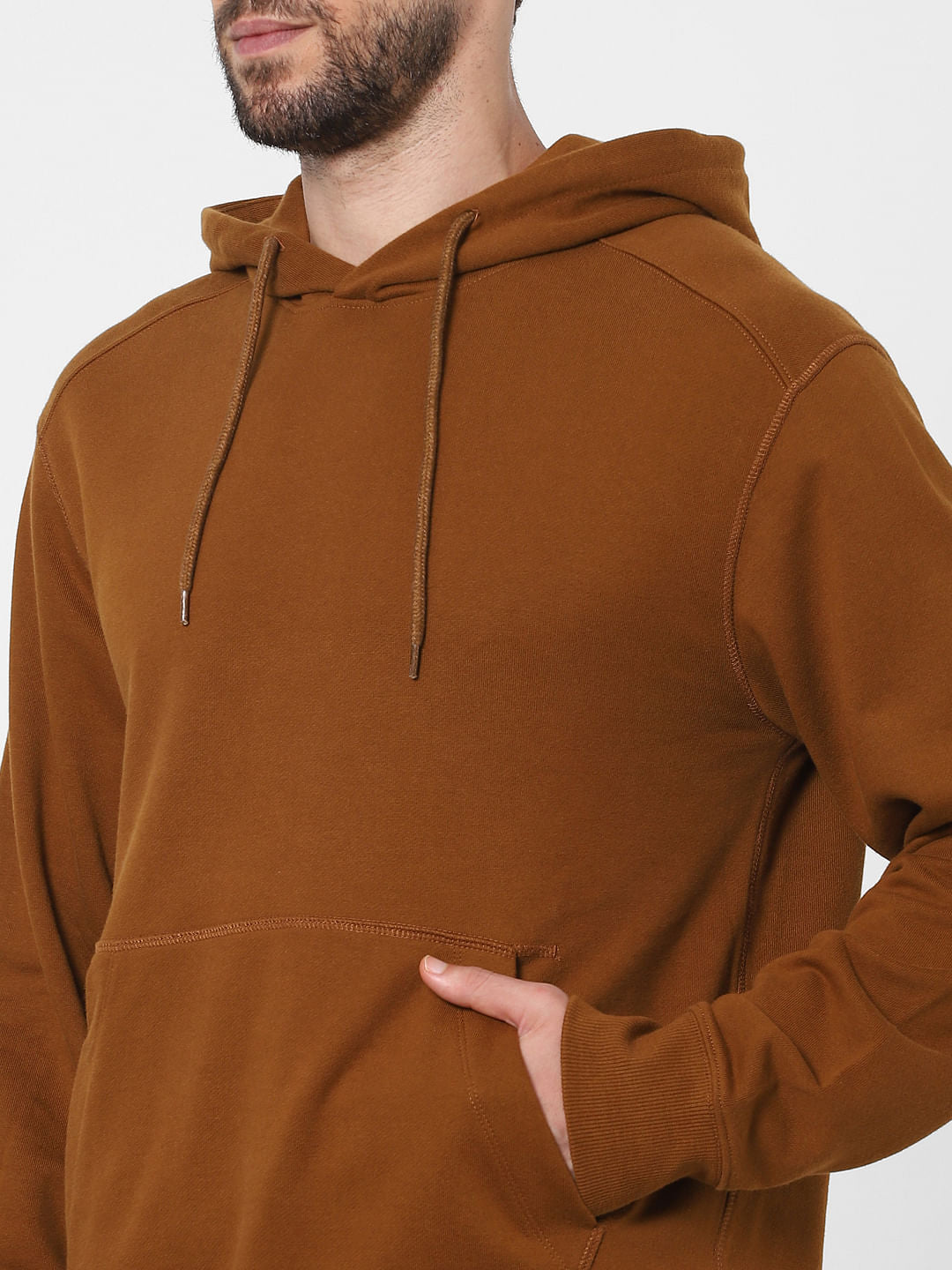 Brown Organic Cotton Hooded Sweatshirt