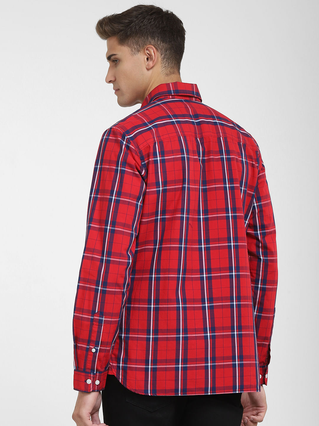 Red Check Full Sleeves Shirt
