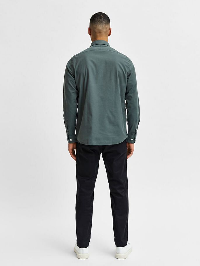 Green Organic Cotton Full Sleeves Shirt