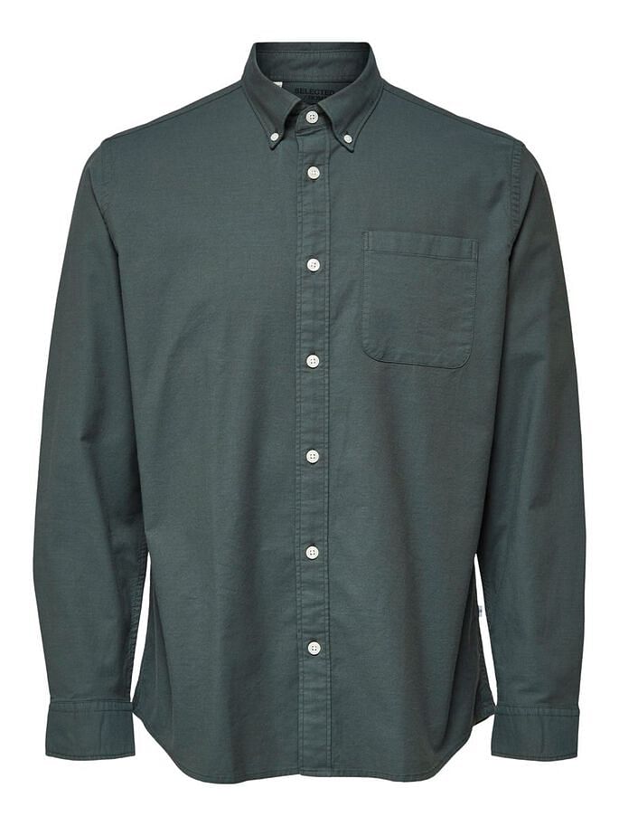Green Organic Cotton Full Sleeves Shirt