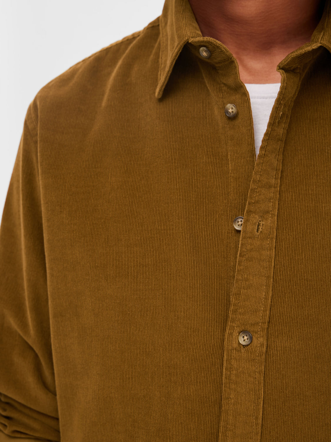 Brown Corduroy Full Sleeves Shirt