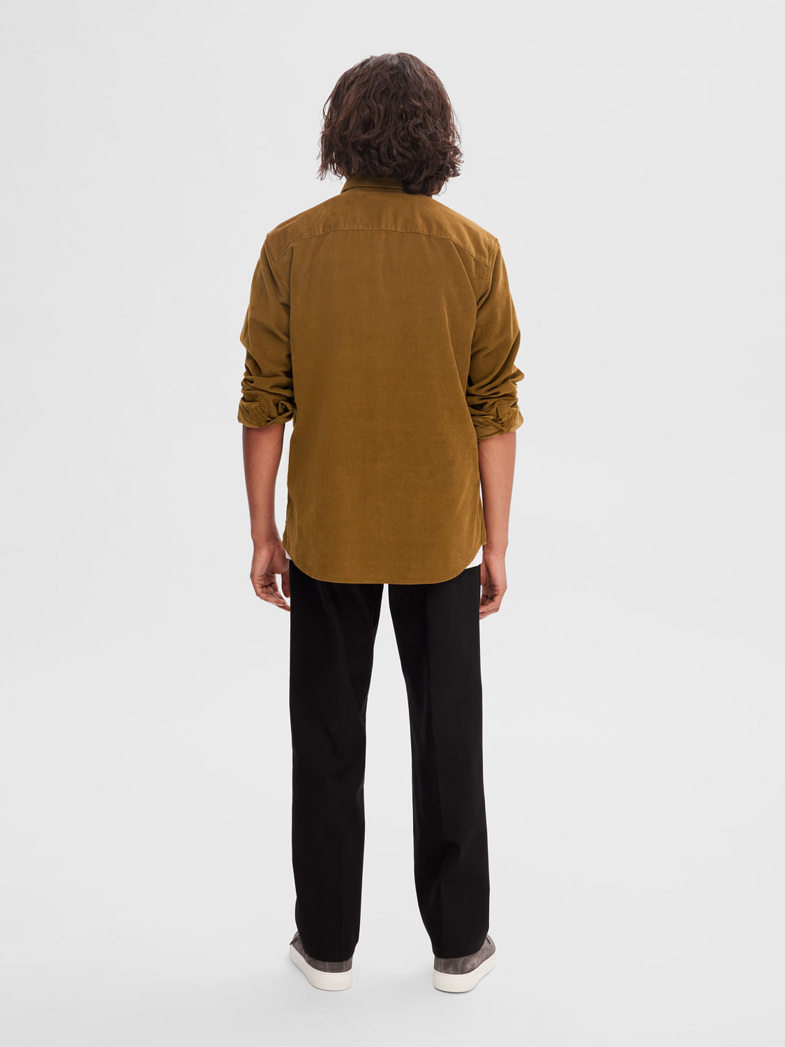 Brown Corduroy Full Sleeves Shirt