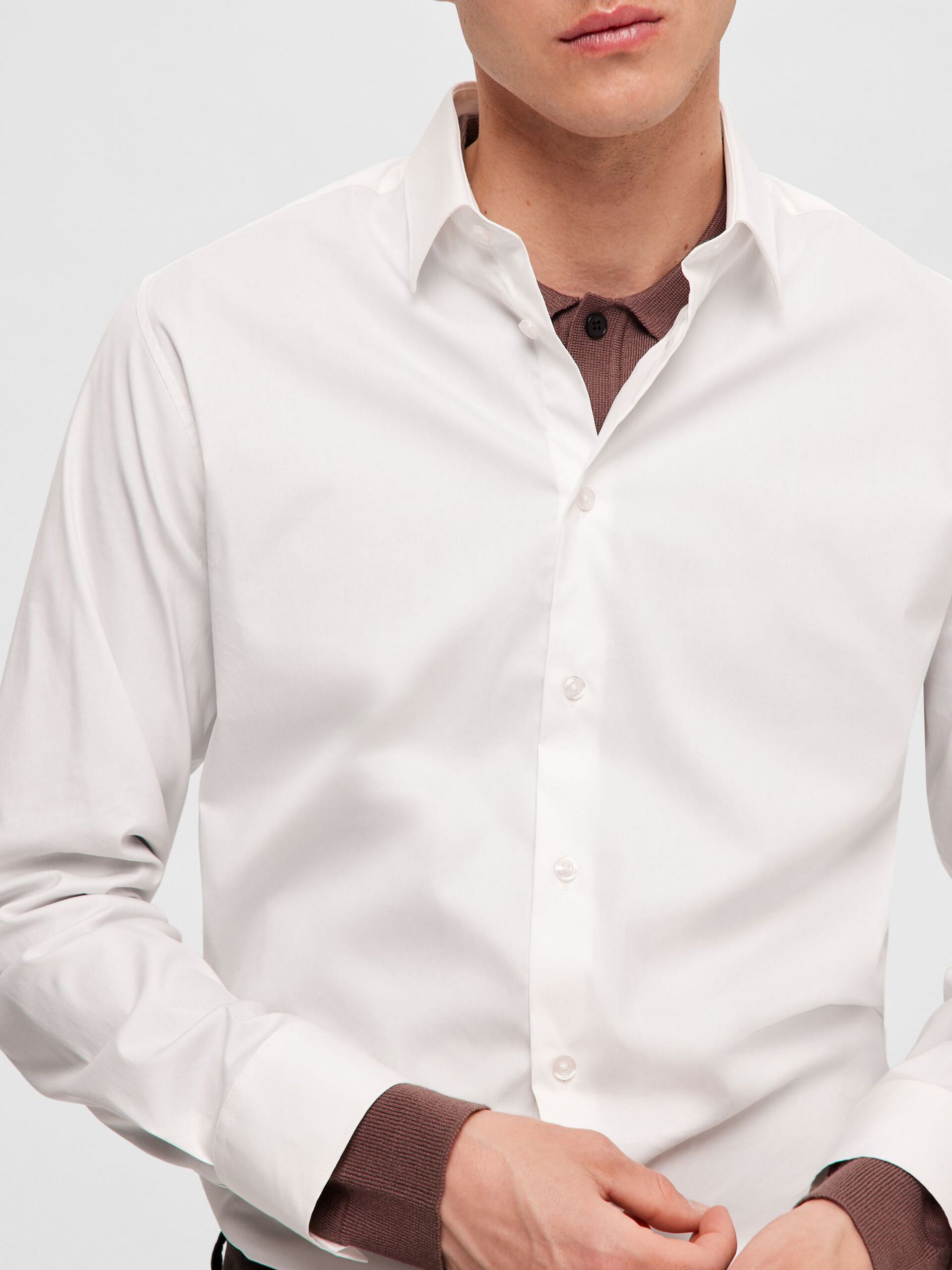 White Full Sleeves Shirt