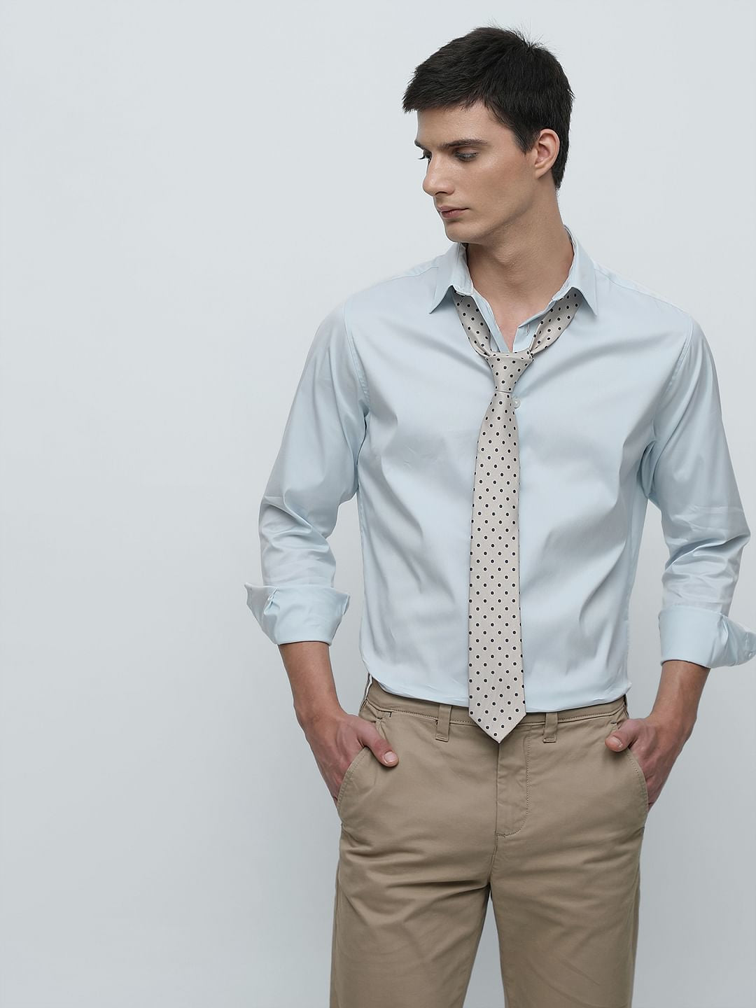 Light Blue Slim Full Sleeves Shirt