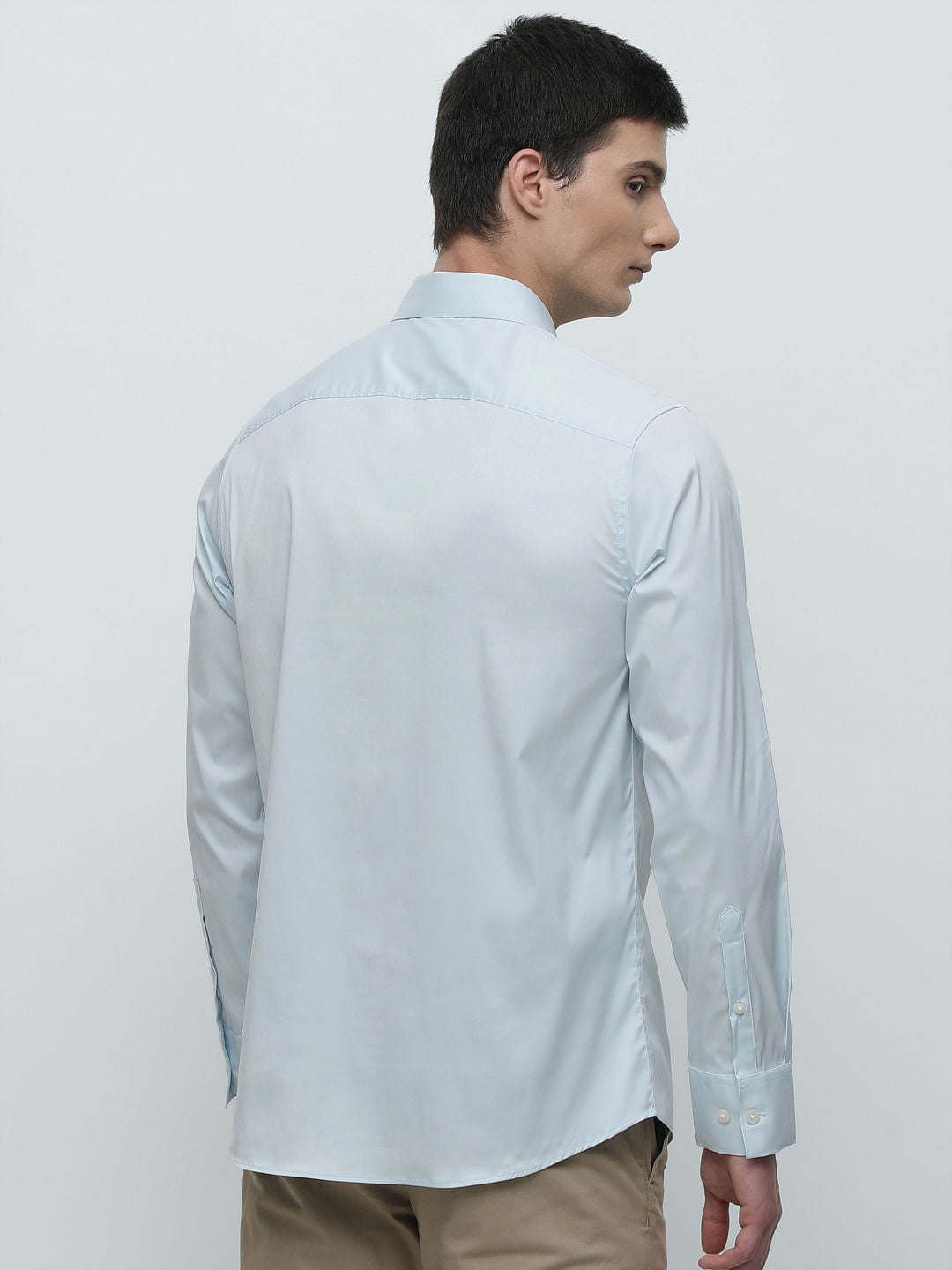 Light Blue Slim Full Sleeves Shirt