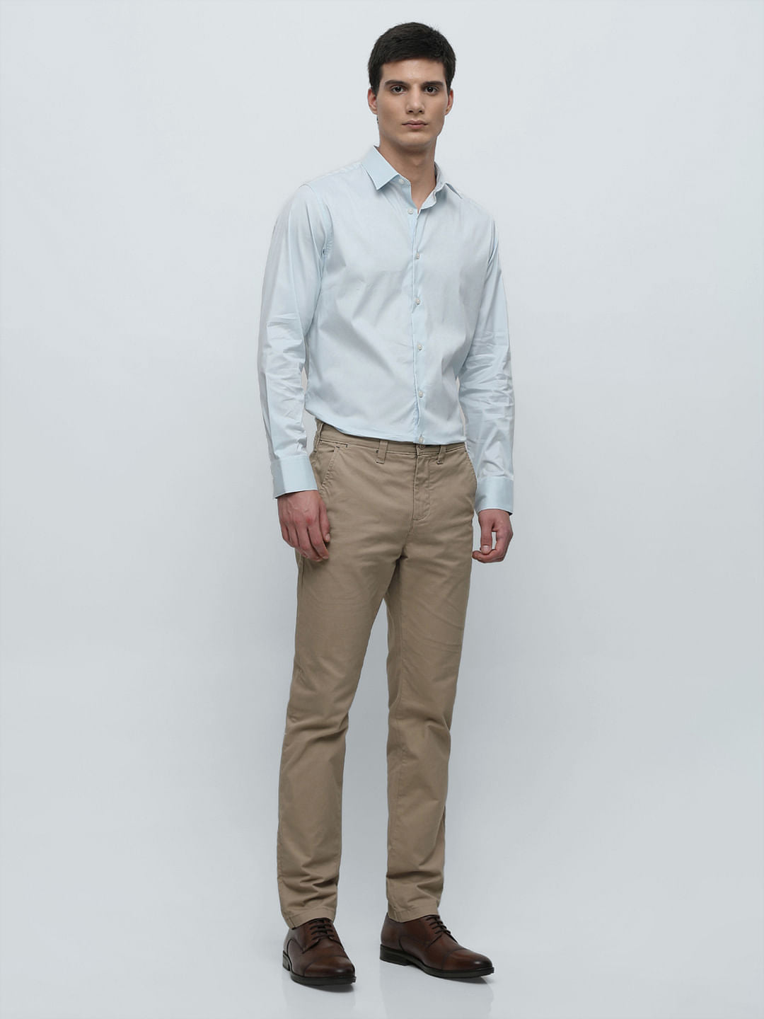 Light Blue Slim Full Sleeves Shirt
