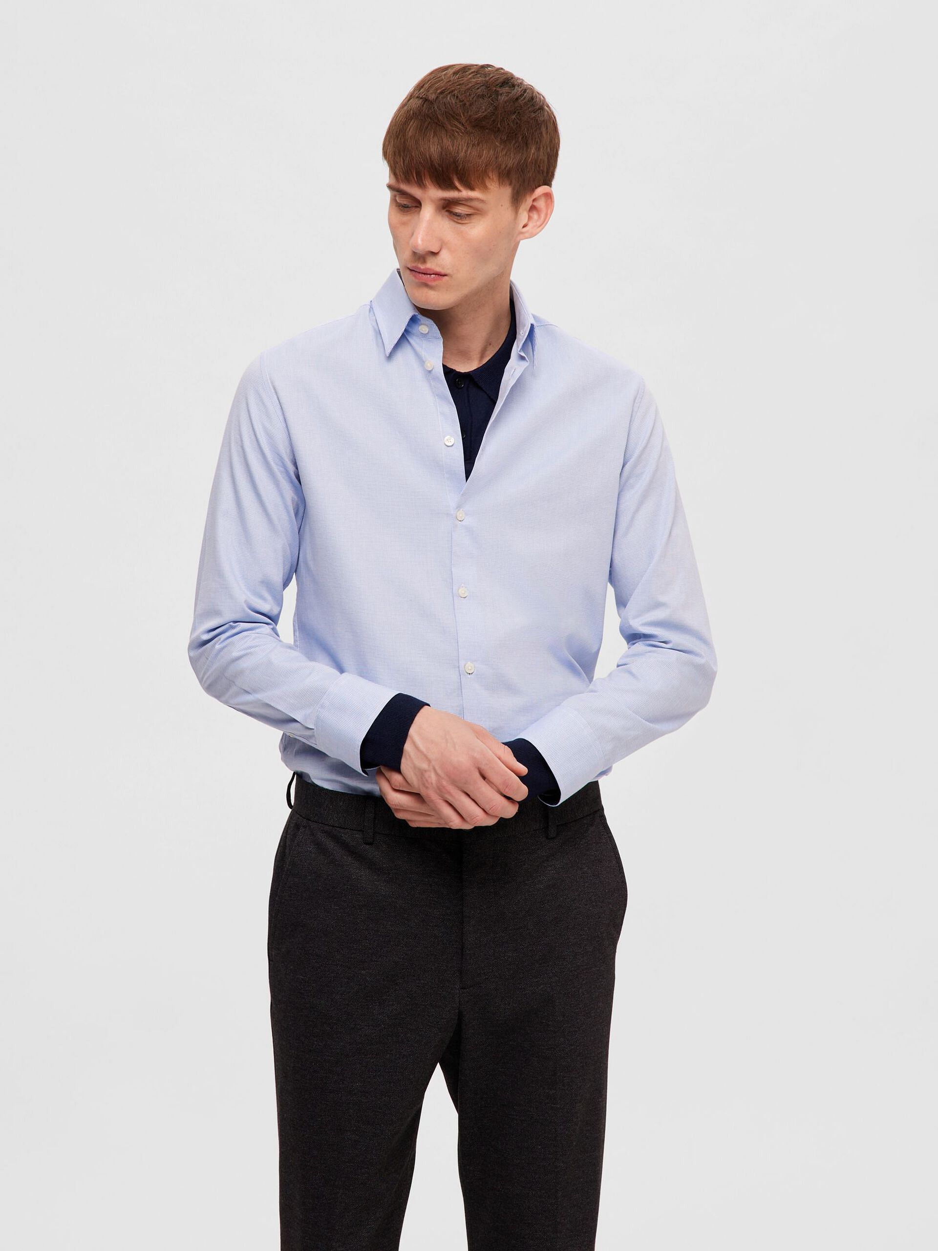 Light Blue Full Sleeves Formal Shirt