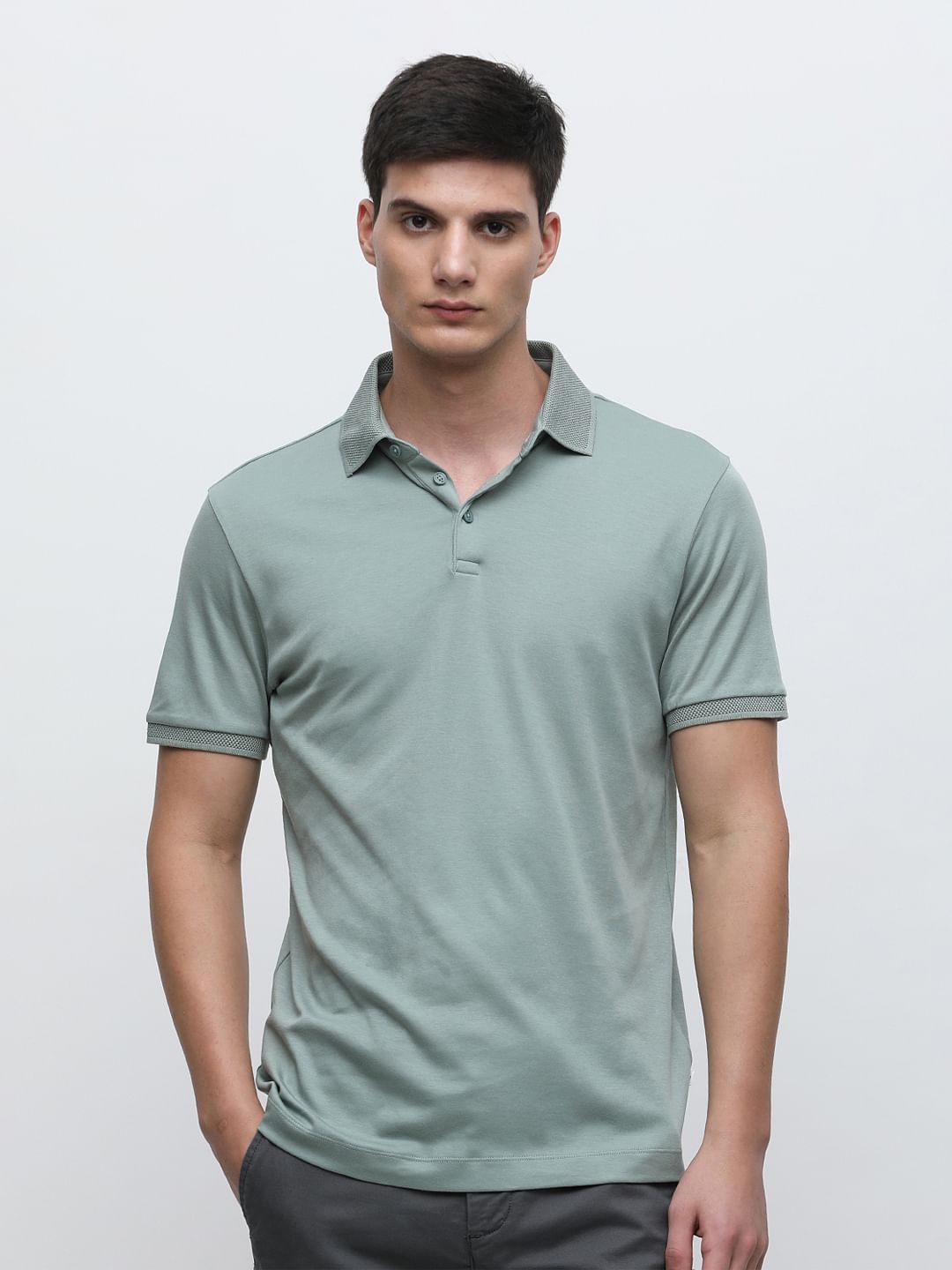 Green Polo Neck T-shirt