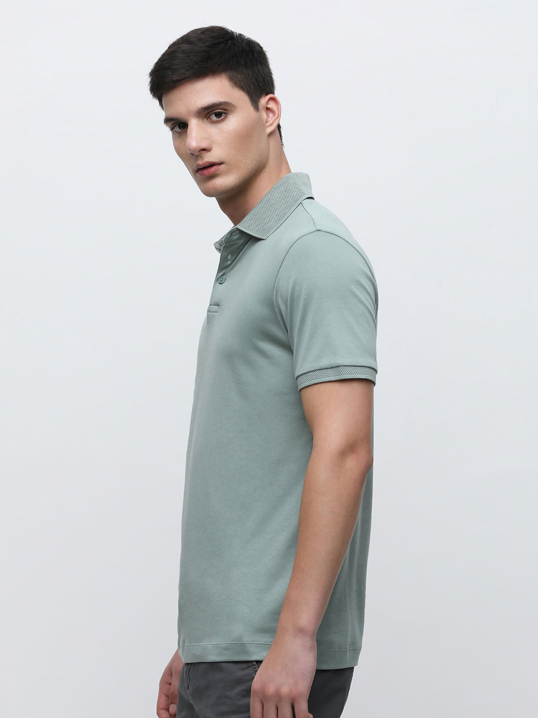 Green Polo Neck T-shirt