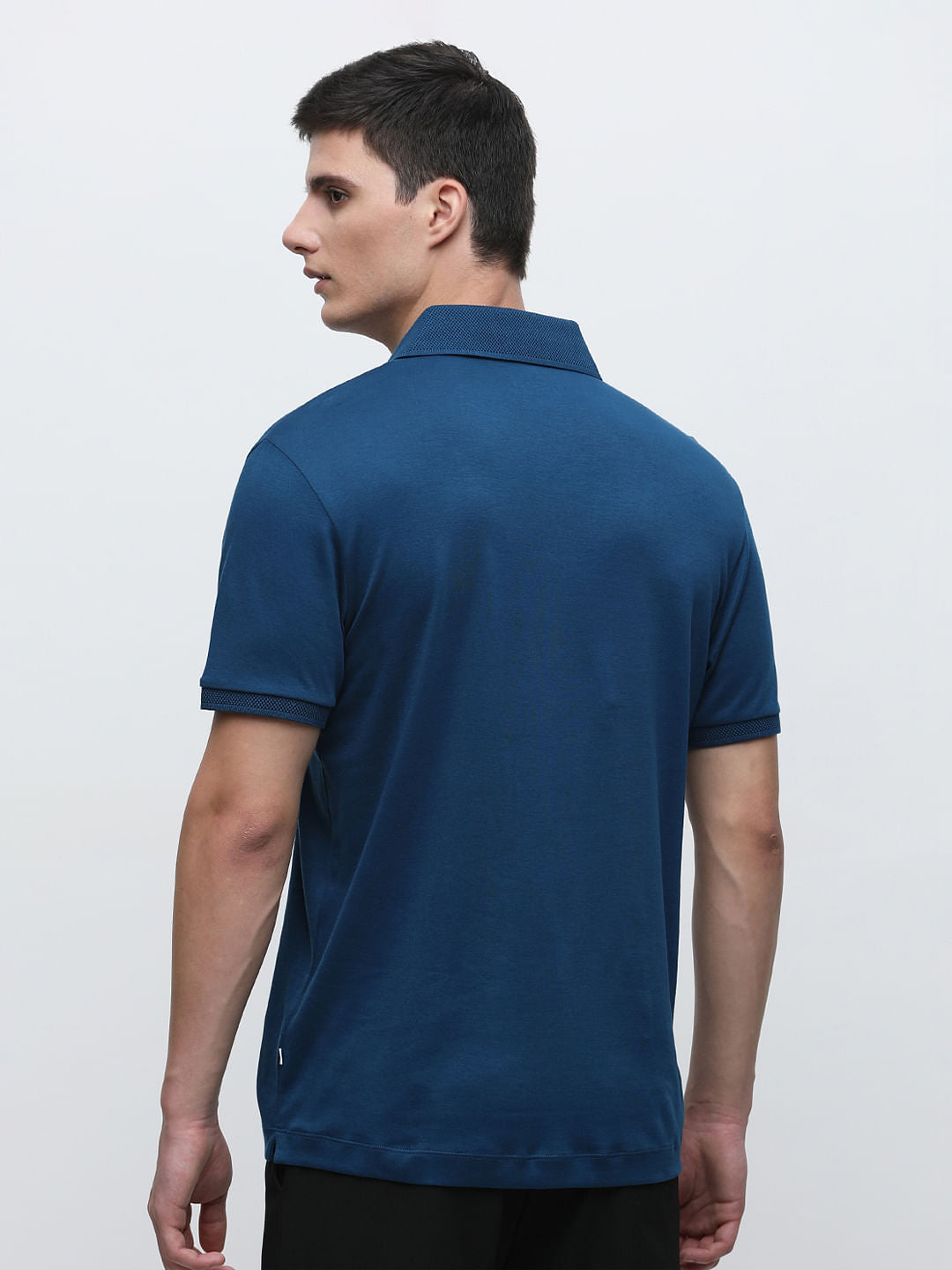 Dark Blue Polo Neck T-shirt
