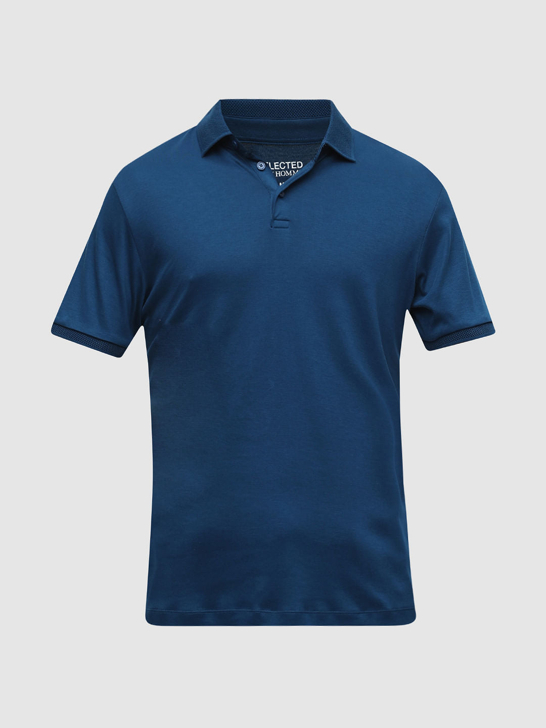 Dark Blue Polo Neck T-shirt